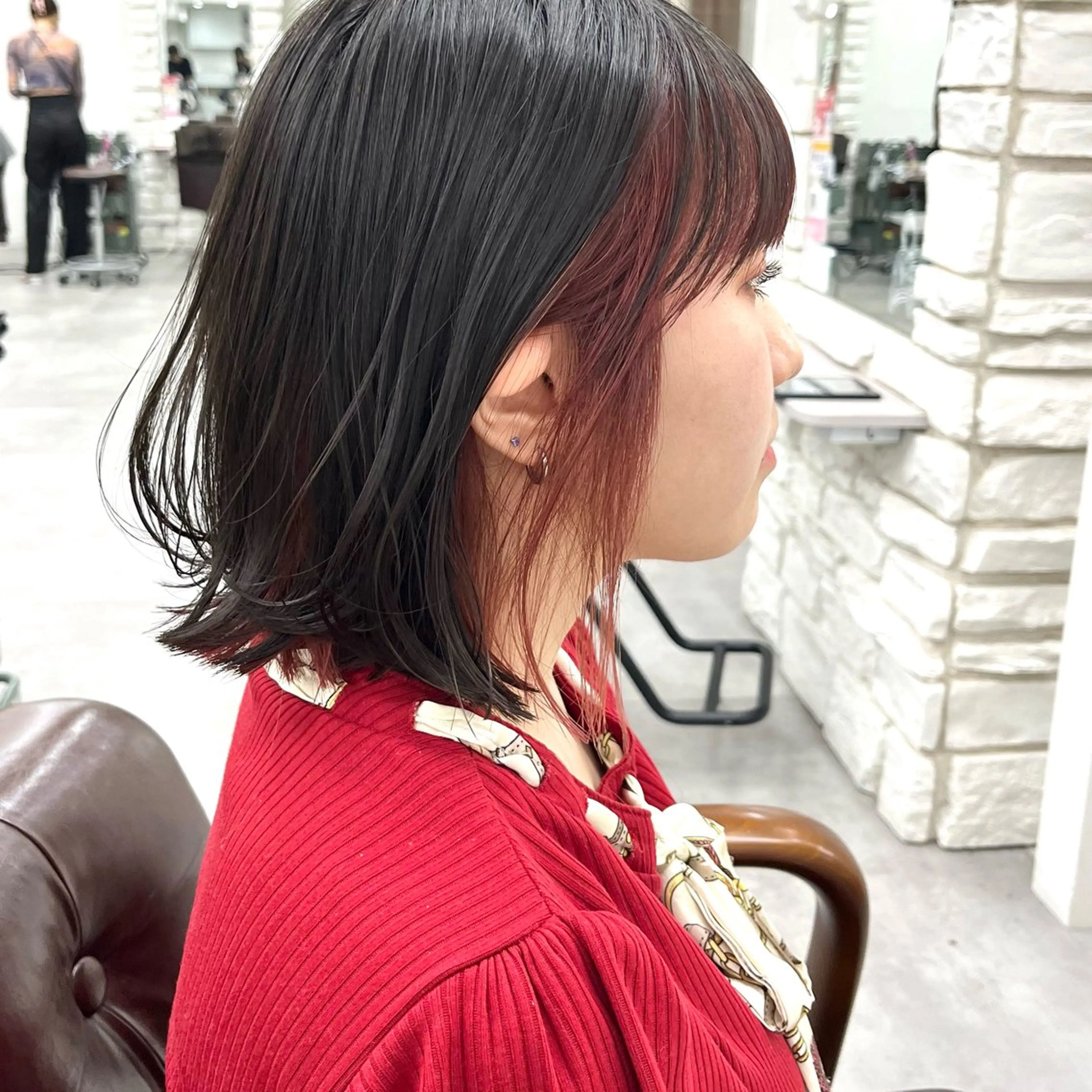 カラー カット ヘアカラー トリートメント 天王寺髪質改善なら よしみさん✨のヘアスタイル