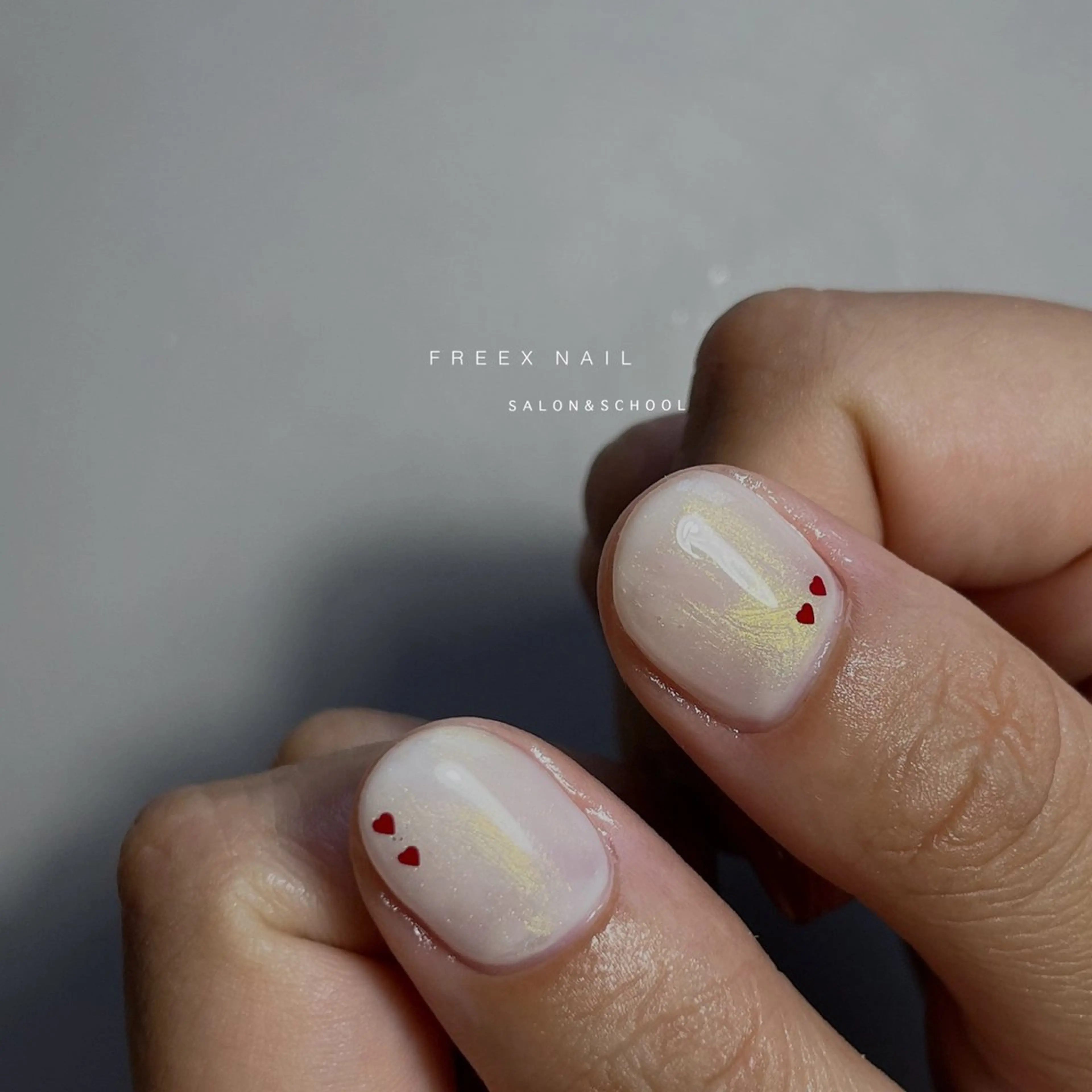 ネイル ハート ハンドネイル ハンドケア Freex nail所属・freex nail /ニュアンス/個性派のネイルデザイン