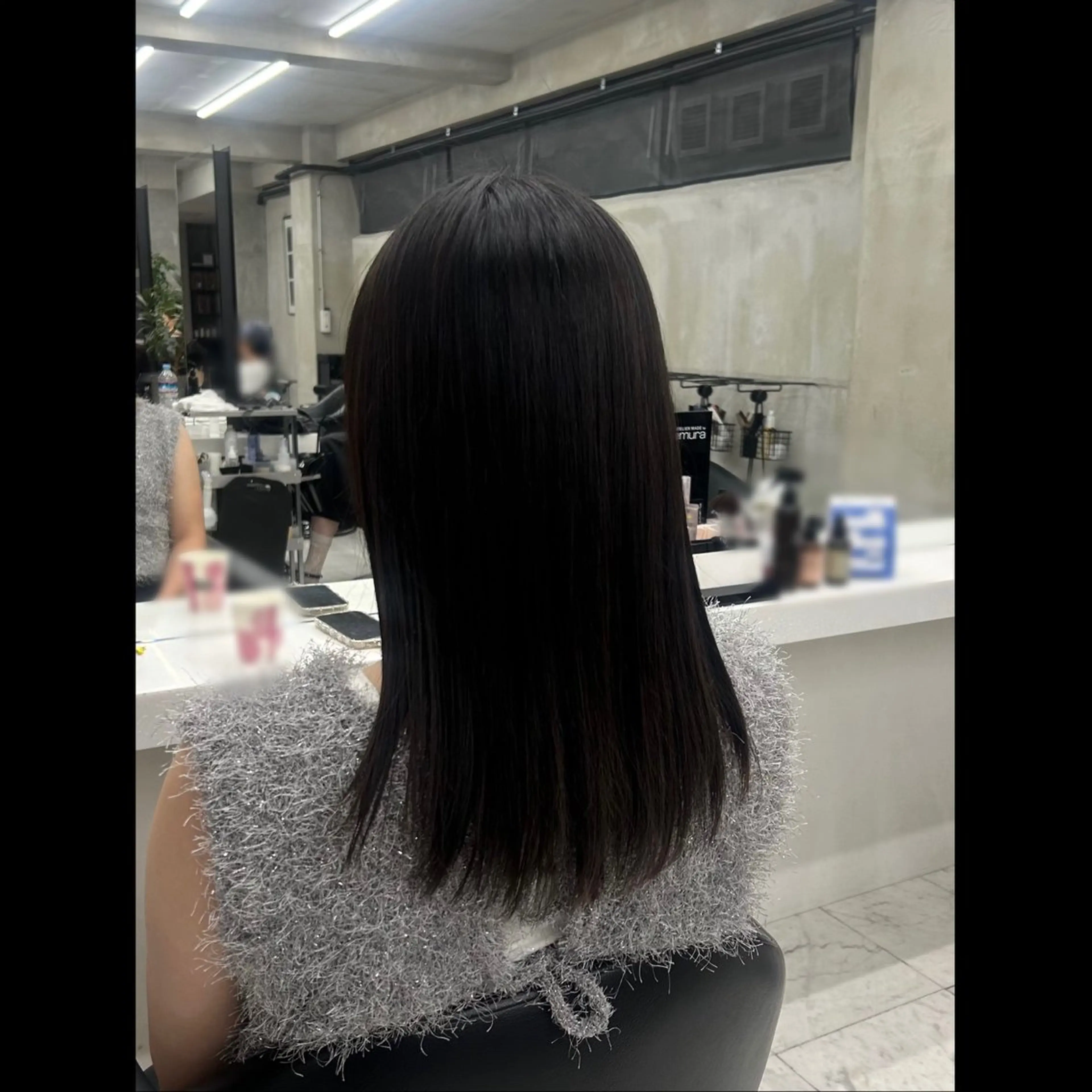 ミディアム 縮毛矯正 トリートメント パーマ・ストレート/ reina🐈‍⬛のヘアスタイル