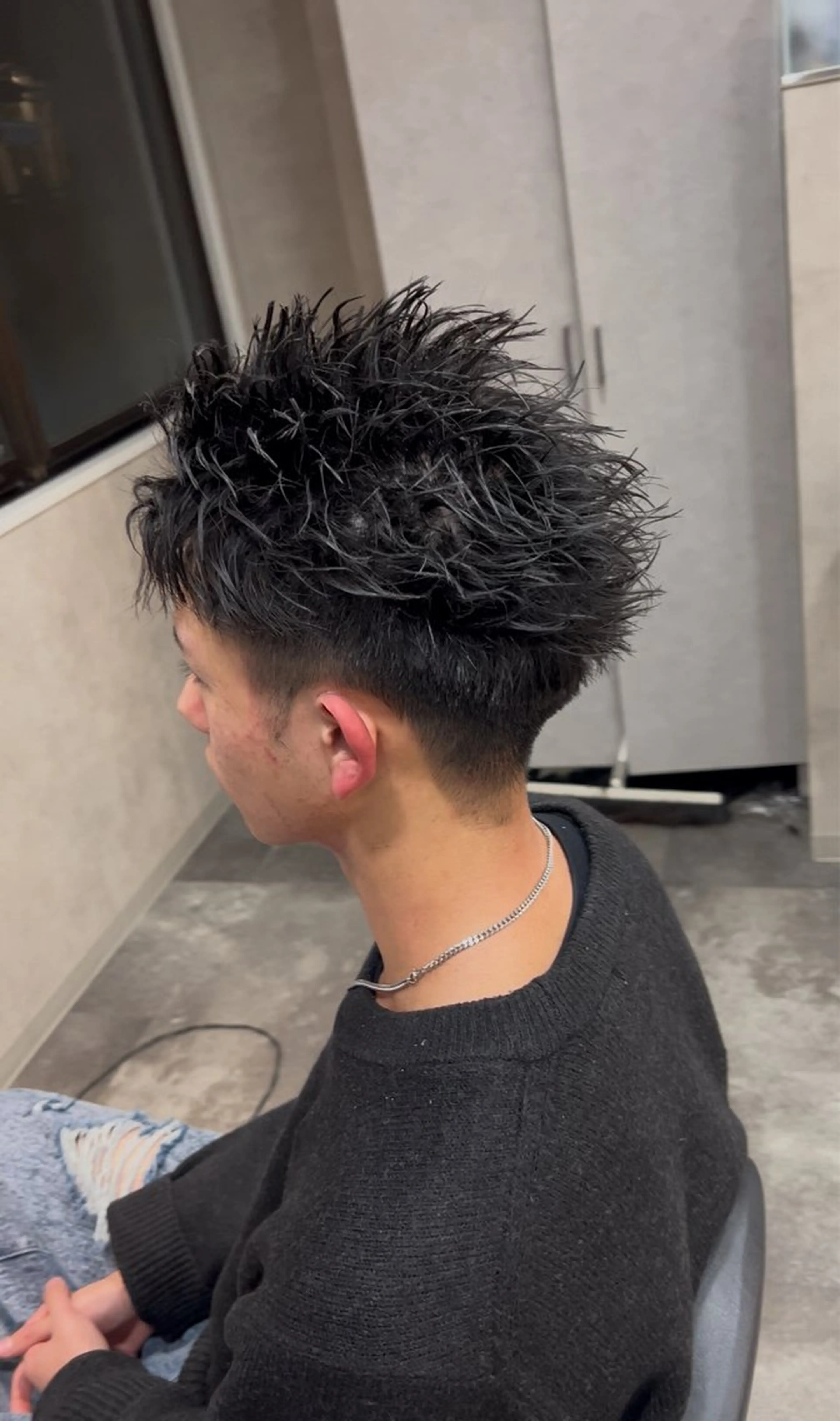 ショート パーマ ヘアアレンジ メンズ スパイキーショート ショートヘア カット パーマ メンズ特化/カラー/ パーマ/ケイシンのヘアスタイル