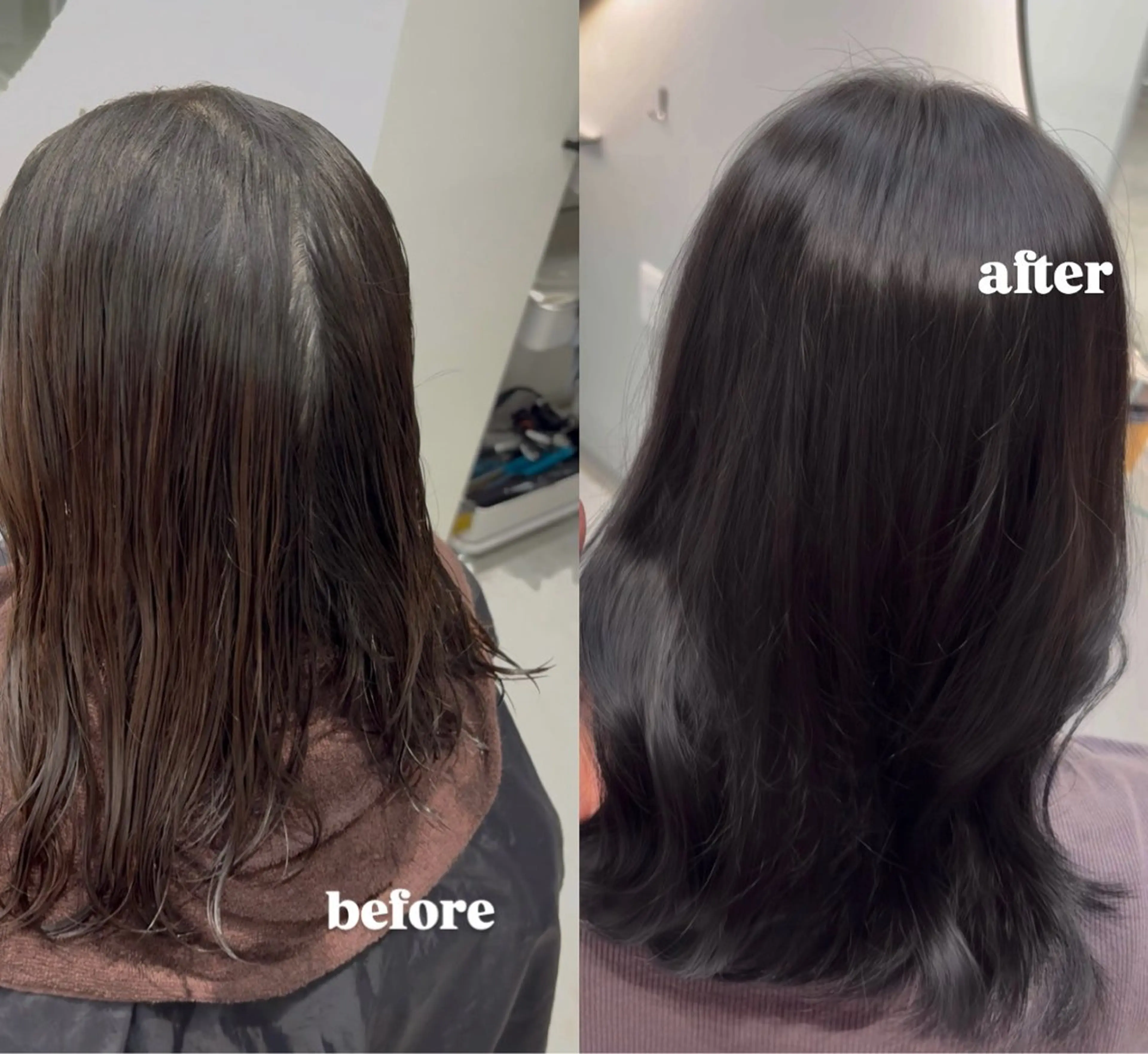 セミロング ヘアカラー 艶カラー🌟/髪質改 善/代官山🎀ねねのヘアスタイル