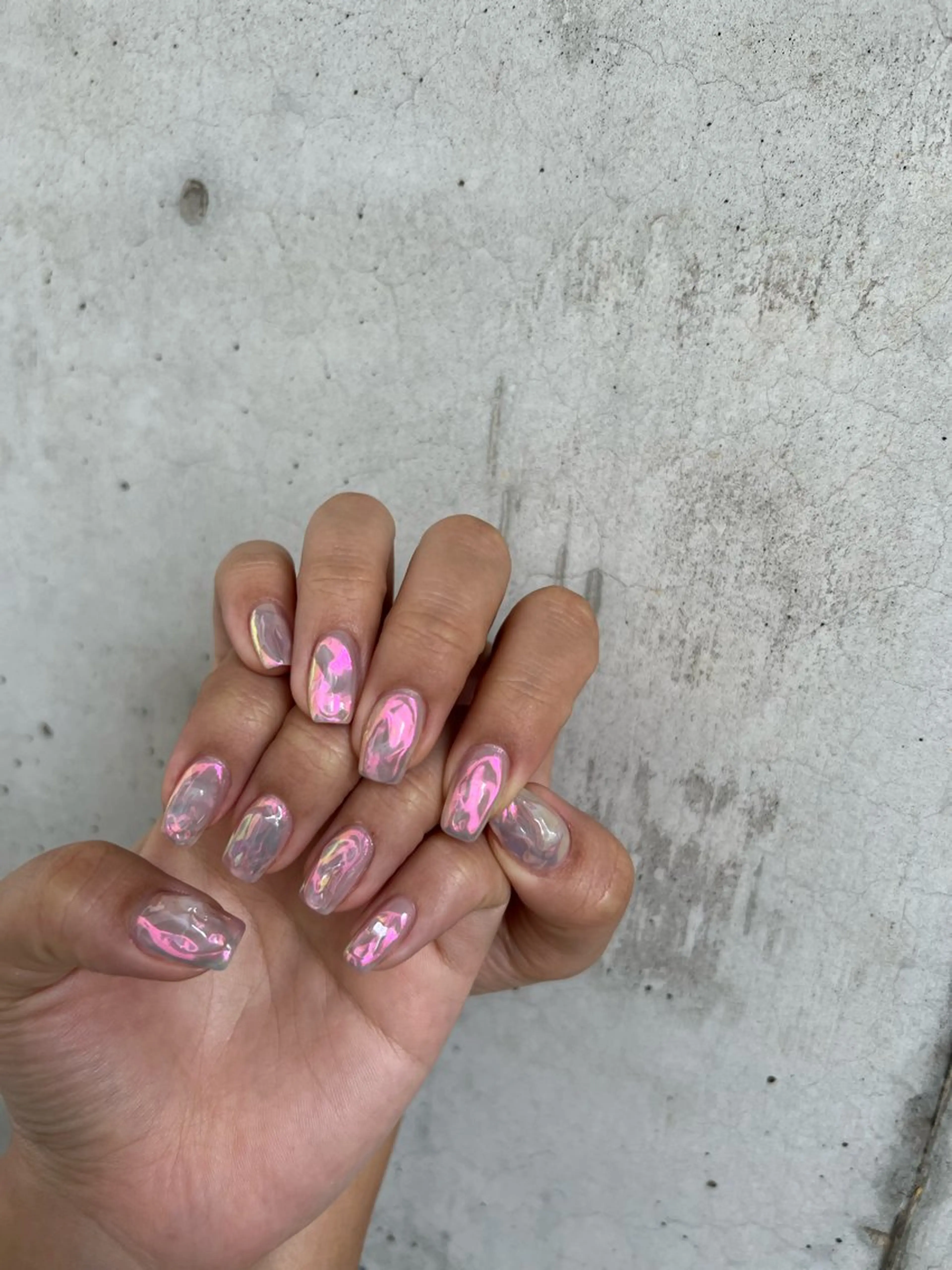 ネイル ミラーネイル 持ち込み ピンク ぷっくりネイル Charme. NOBUKOのネイルデザイン