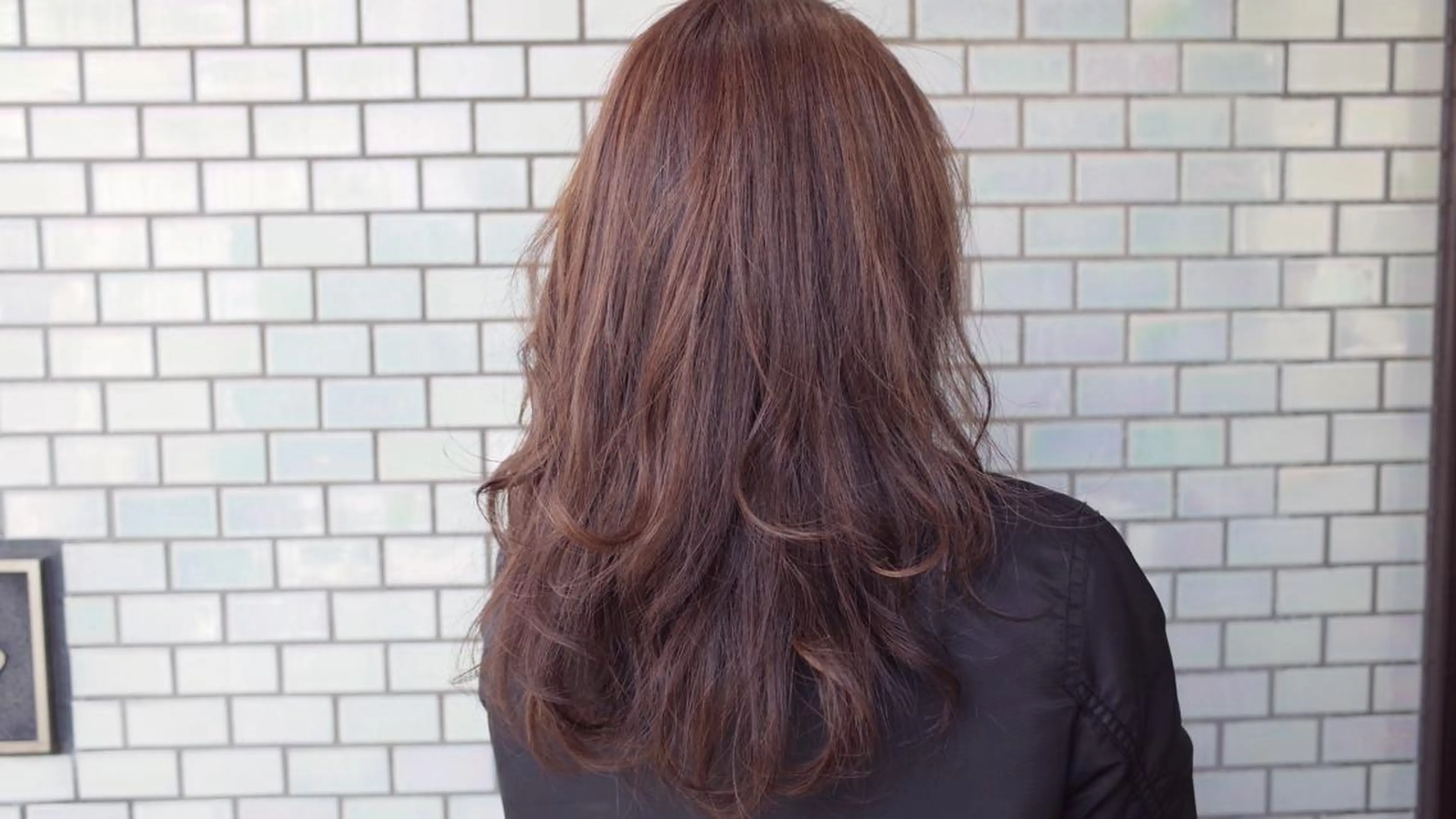 セミロング カラー パーマ セミロングパーマ デジタルパーマ ウエモト タク ショート/レイヤーのヘアスタイル