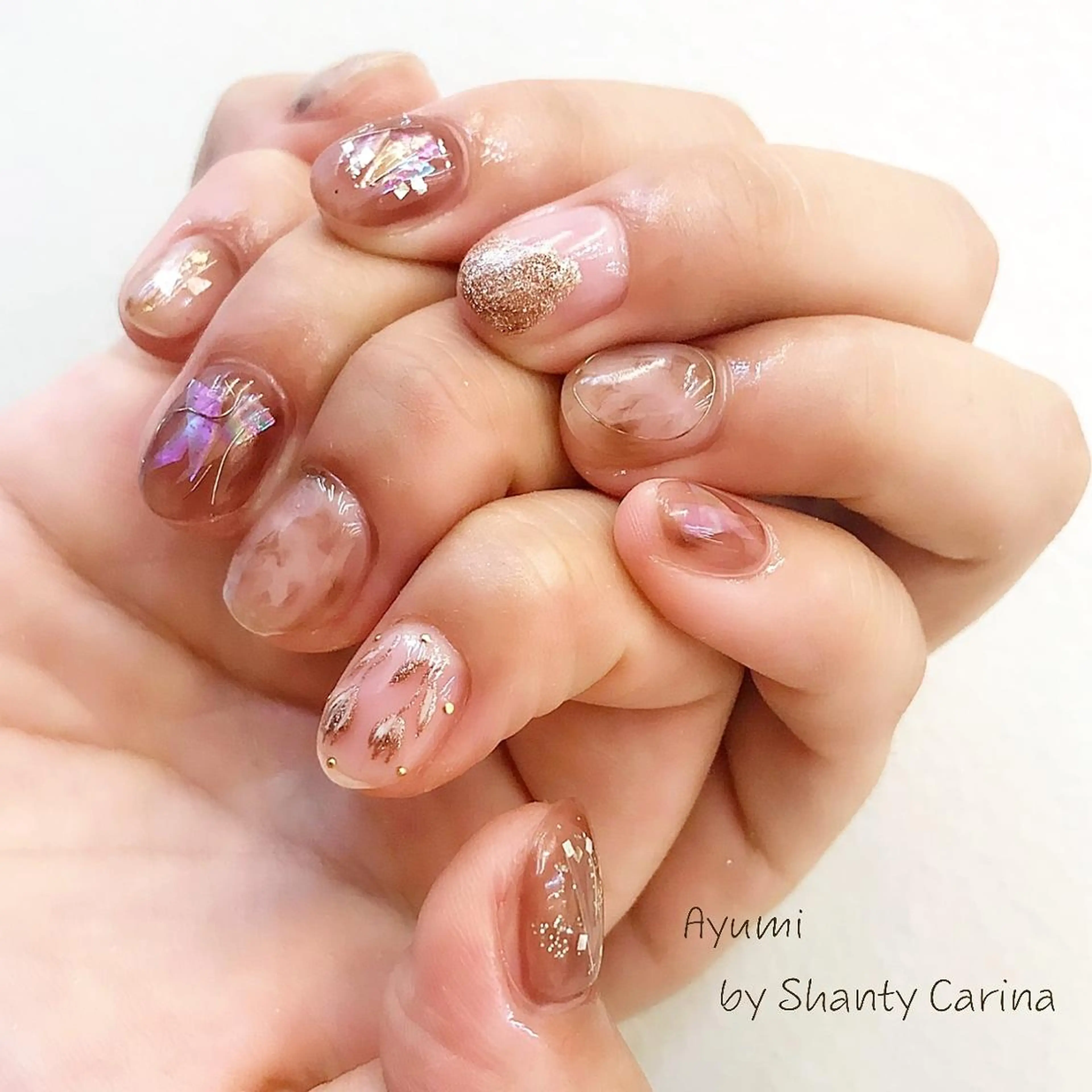 ネイル フラワーネイル ジェルネイル ニュアンスネイル パラジェル Cariina ☺のネイルデザイン