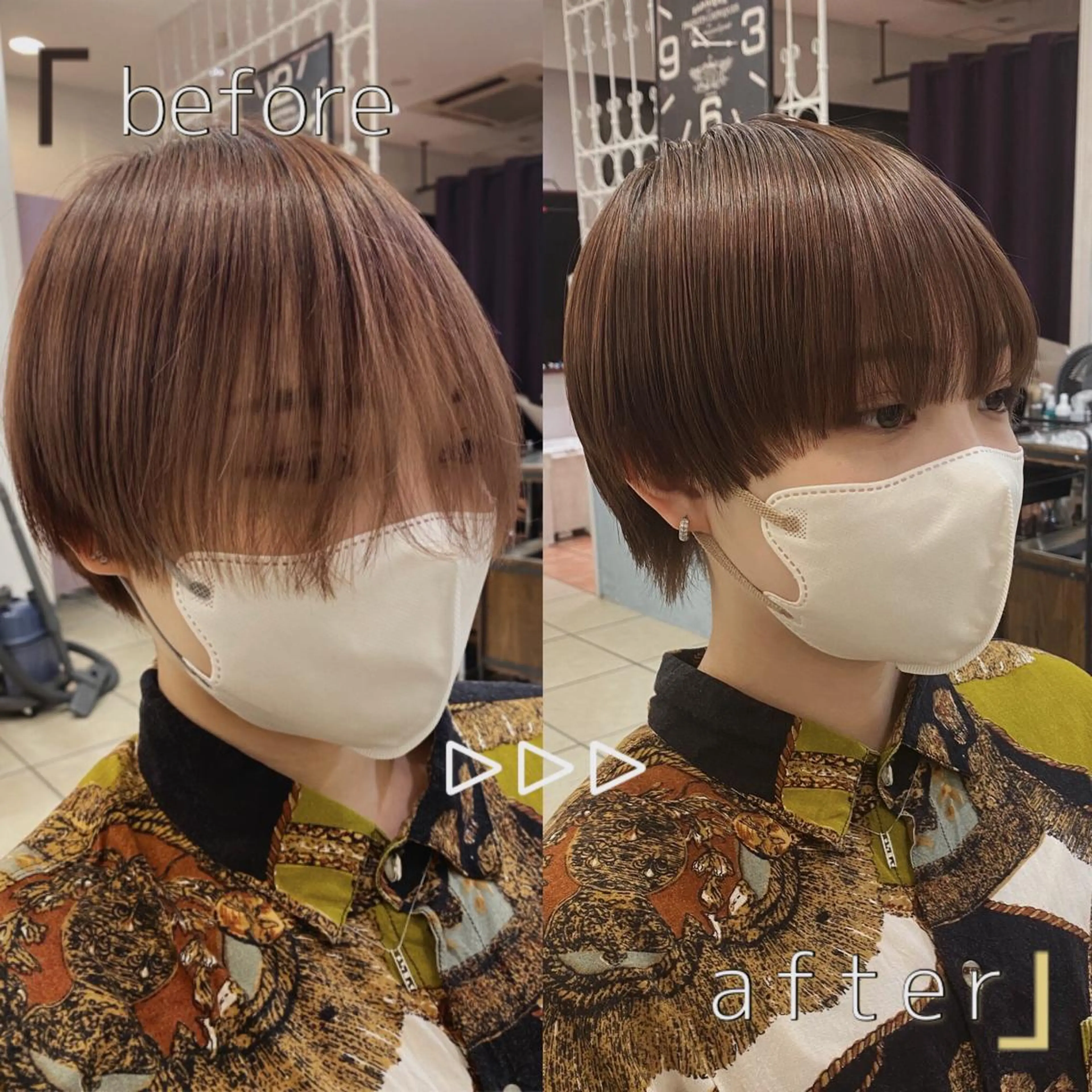 ショート カラー パーマ メンズ YUTA/艶髪/髪質 改善/メンズカットのヘアスタイル