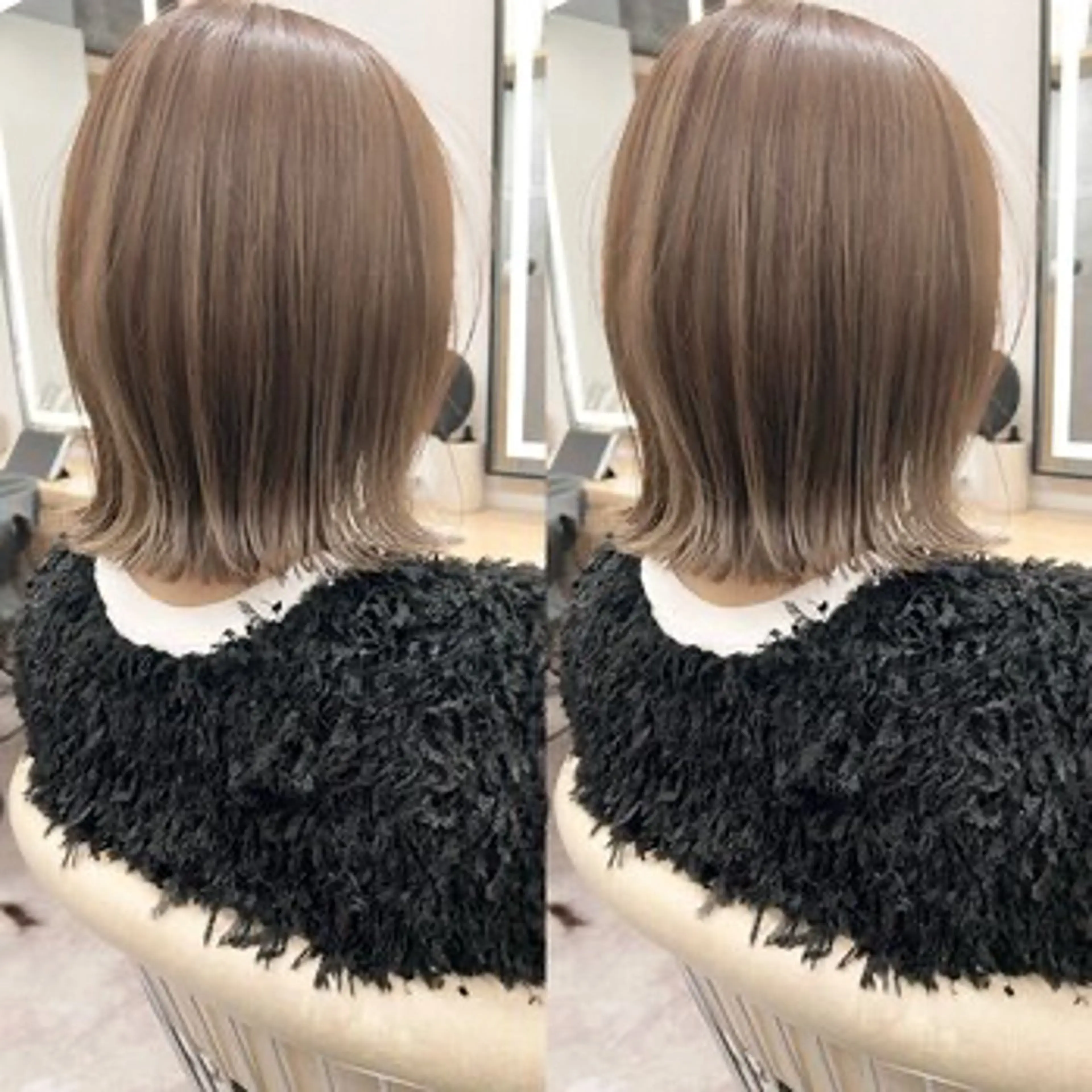ミディアム カラー ボブ くびれヘア 浦和/レイヤー/ボブ 縮毛矯正/大和田拓夢のヘアスタイル