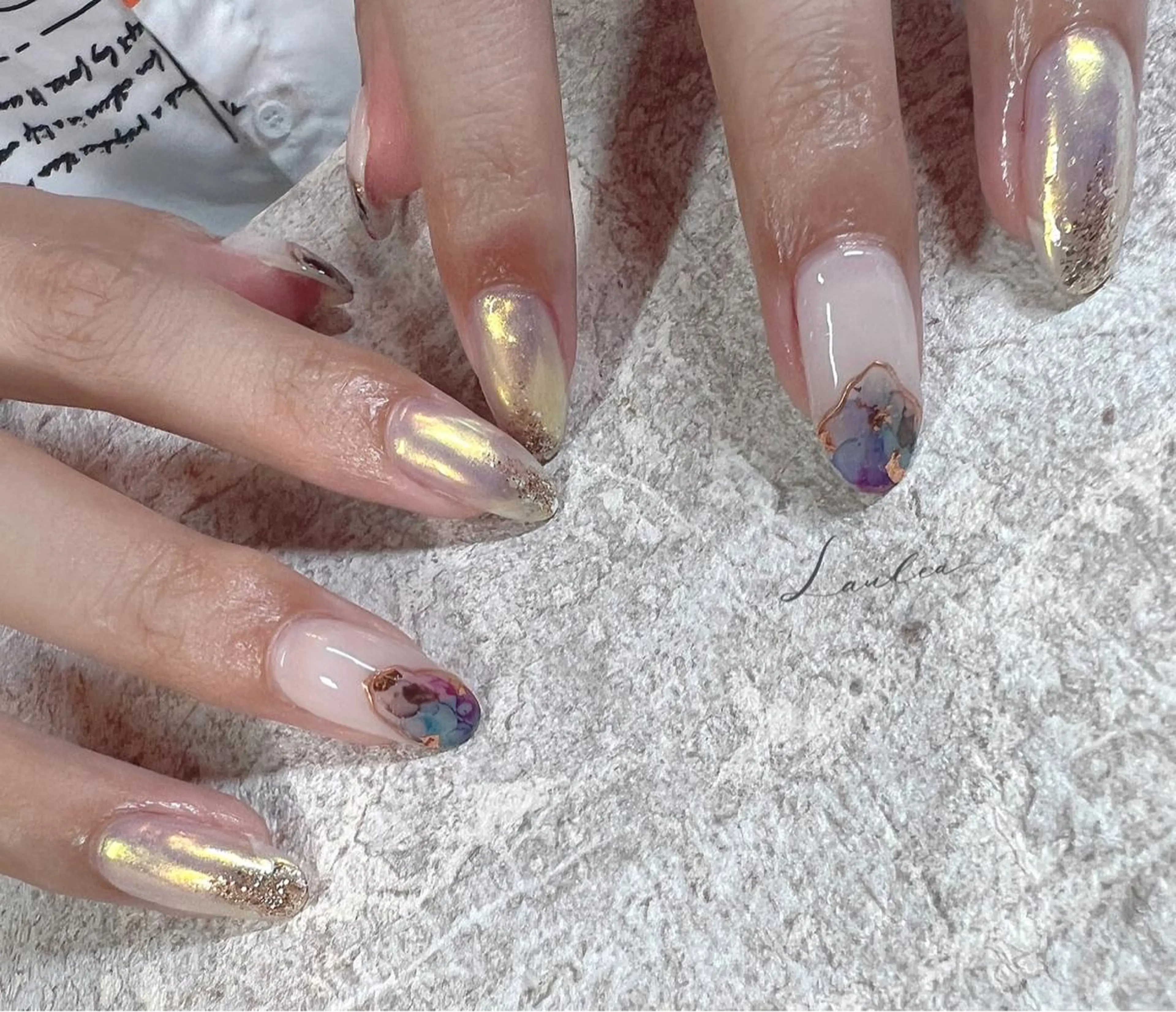 ネイル フットネイル 韓国ネイル ハンドネイル nail salon Lauleaのネイルデザイン