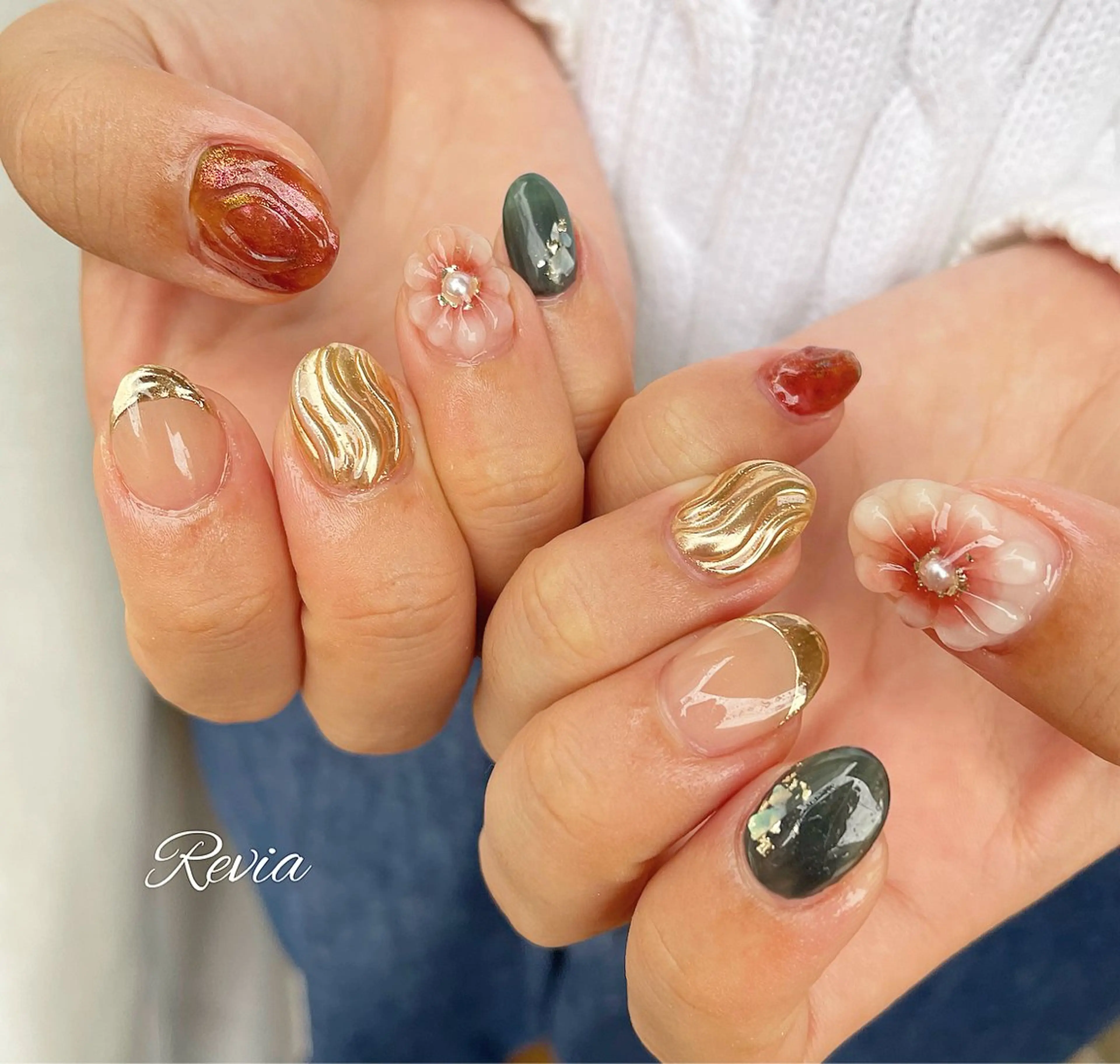 ネイル ハンドネイル revia所属・ERI Nailistのネイルデザイン