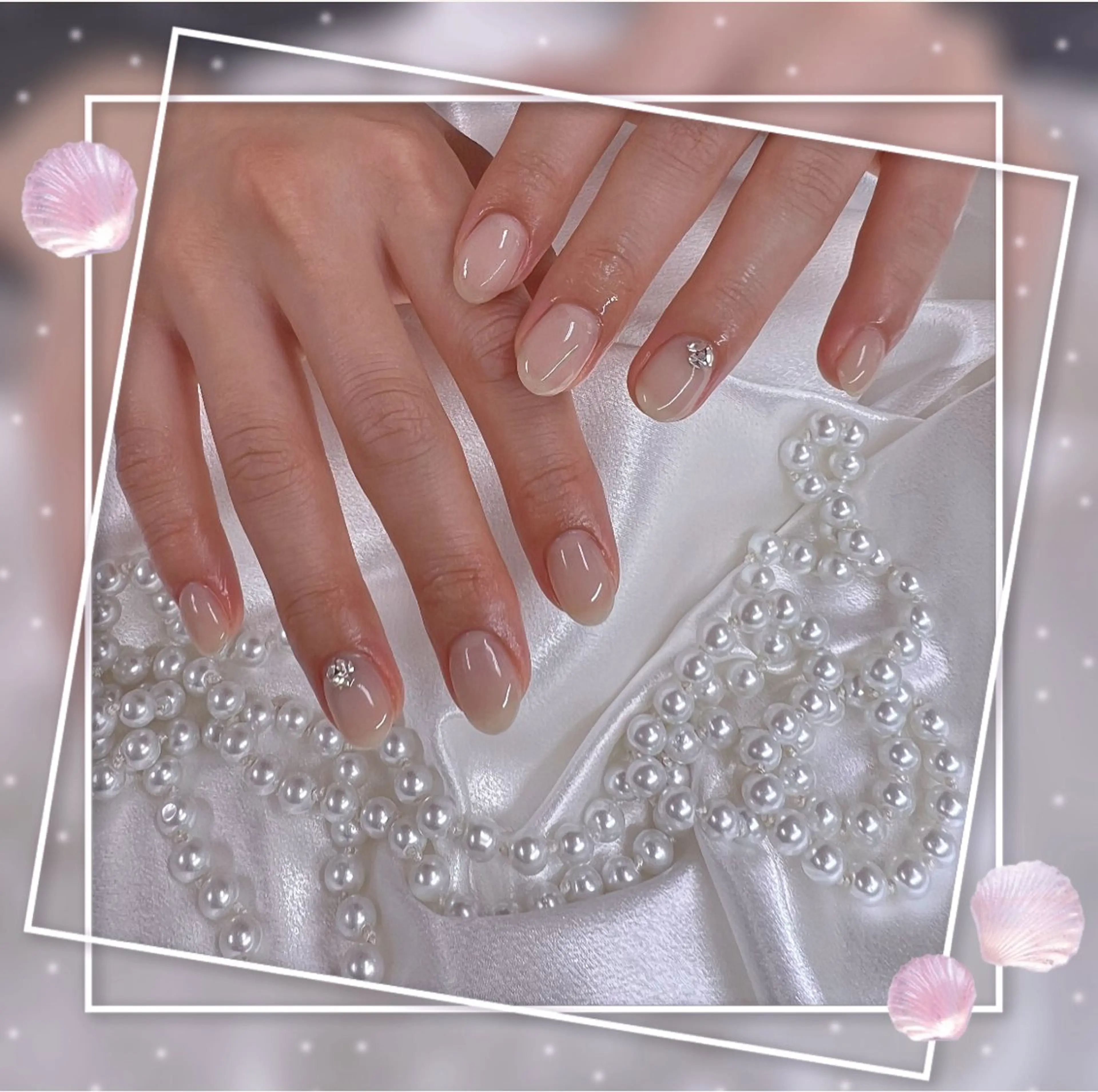 ネイル グラデーション キラキラネイル 韓国ネイル マグネットネイル ピンク ハンドネイル ハンドケア Chill Nailsalonのネイルデザイン