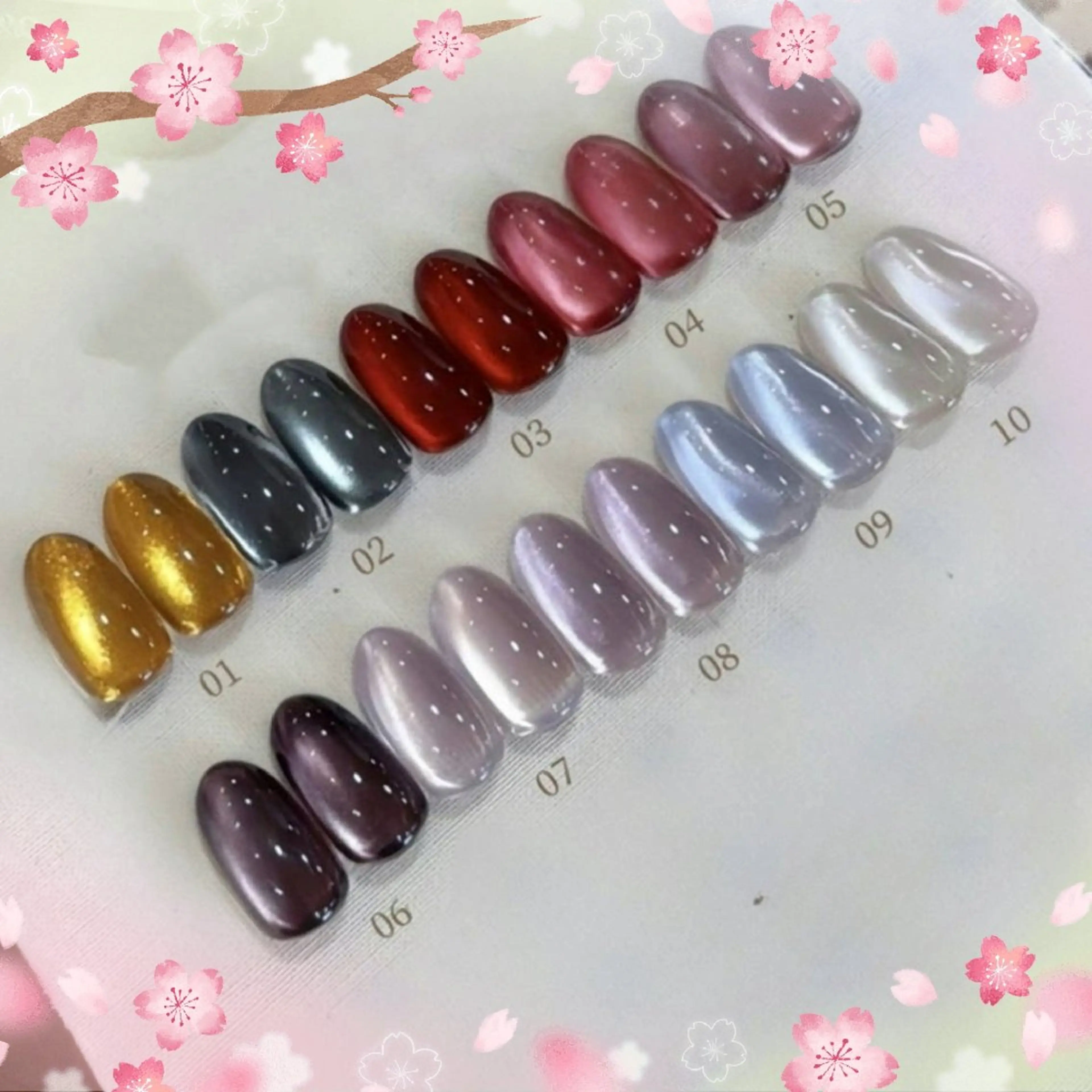 ネイル マグネットネイル ハンドネイル ネイリストゆか💅 長さだし、深爪矯正のネイルデザイン