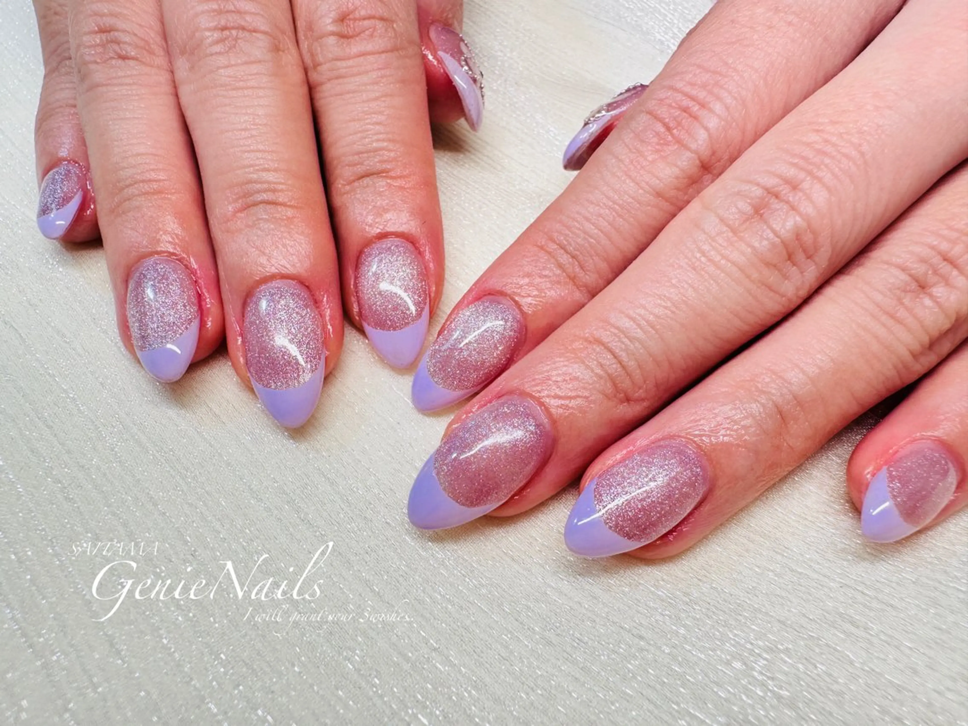 メンズ ネイル アートネイル 氷ネイル・うるうるネイル ロングネイル メンズネイル 持ち込み Genie Nailsのネイルデザイン