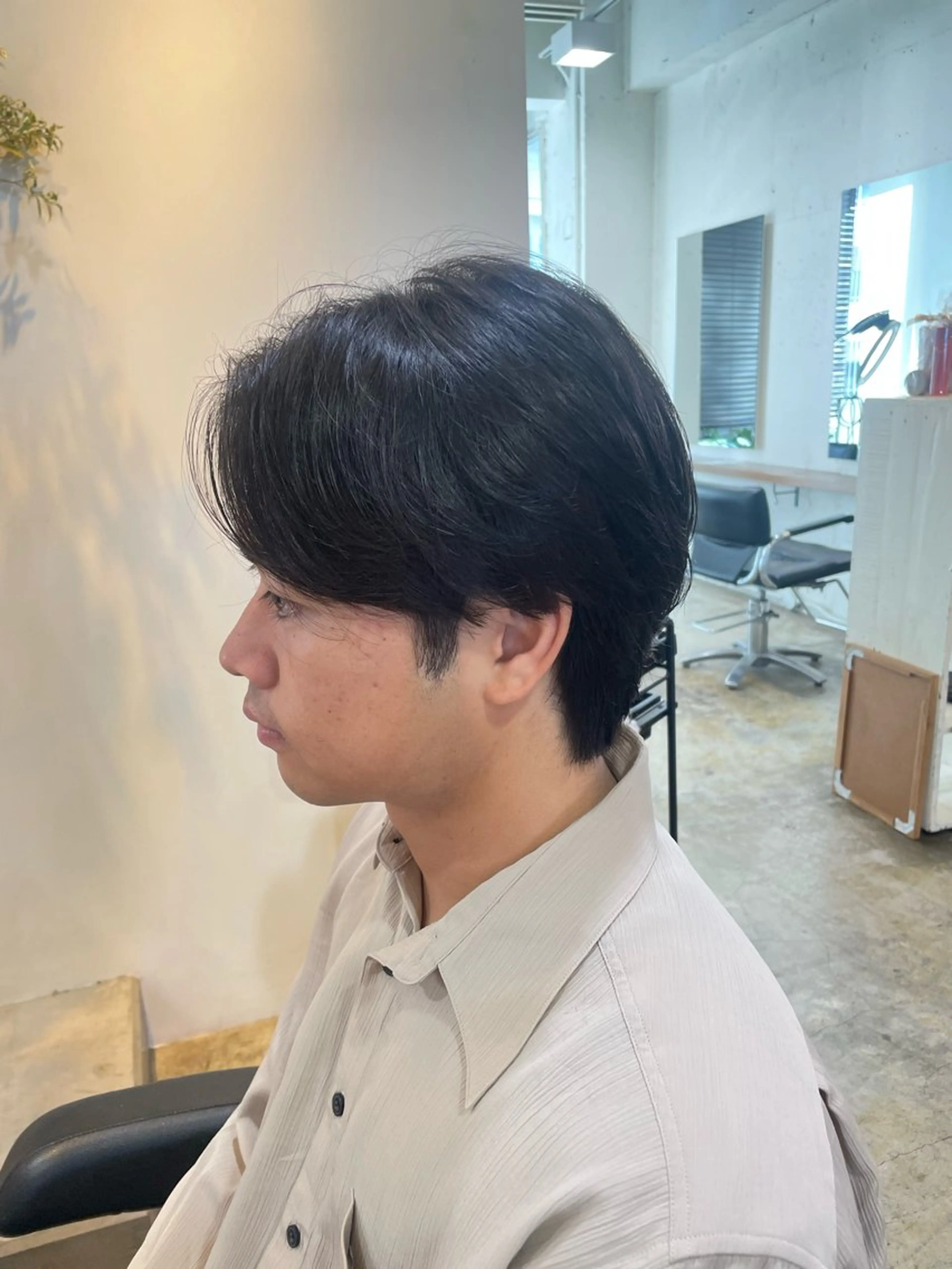 ミディアム メンズ RIN／韓国ヘア レイヤーカットのヘアスタイル