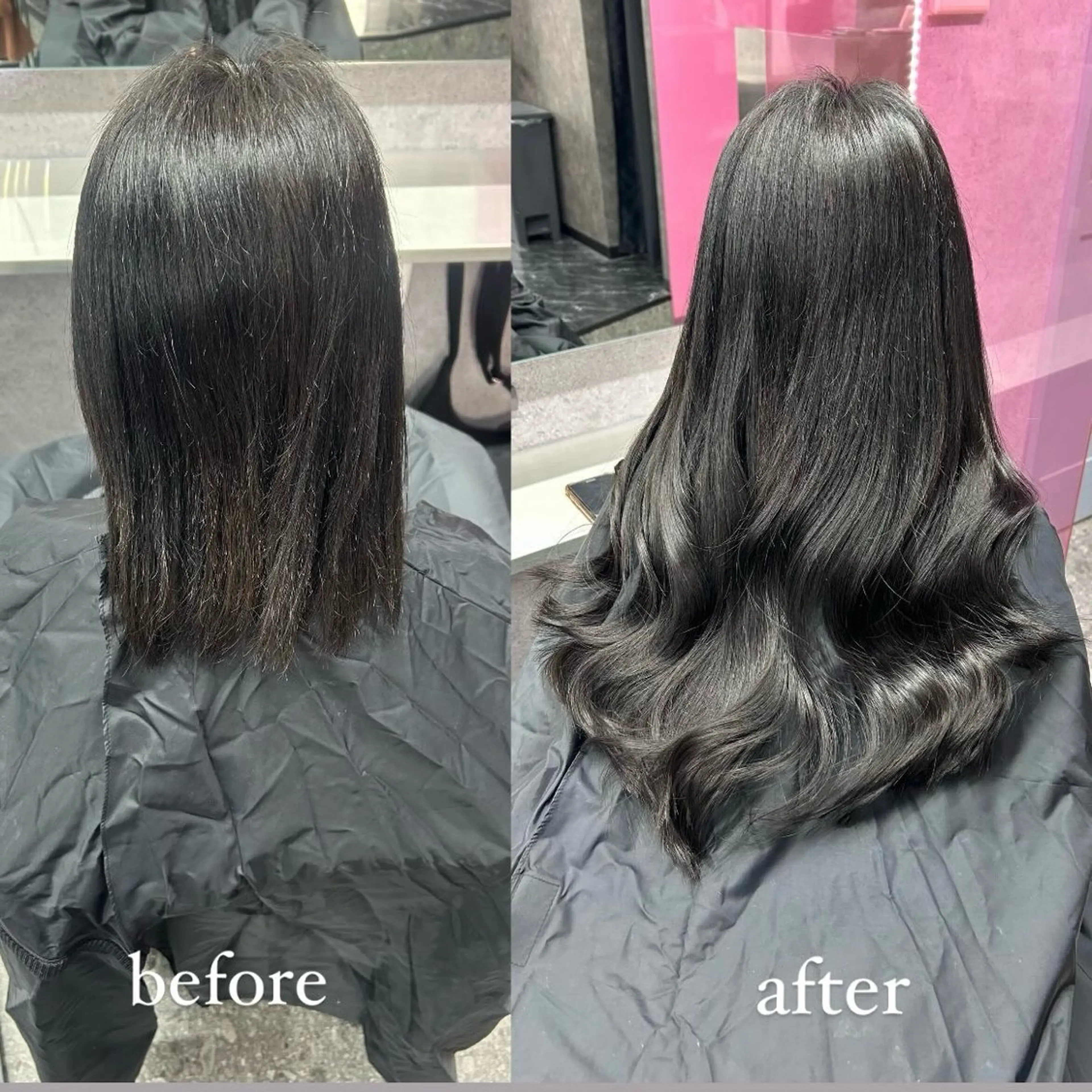 ロング エクステ エクステ LANDS所属・nanaka 🤍韓国ワンホンヘアのヘアスタイル