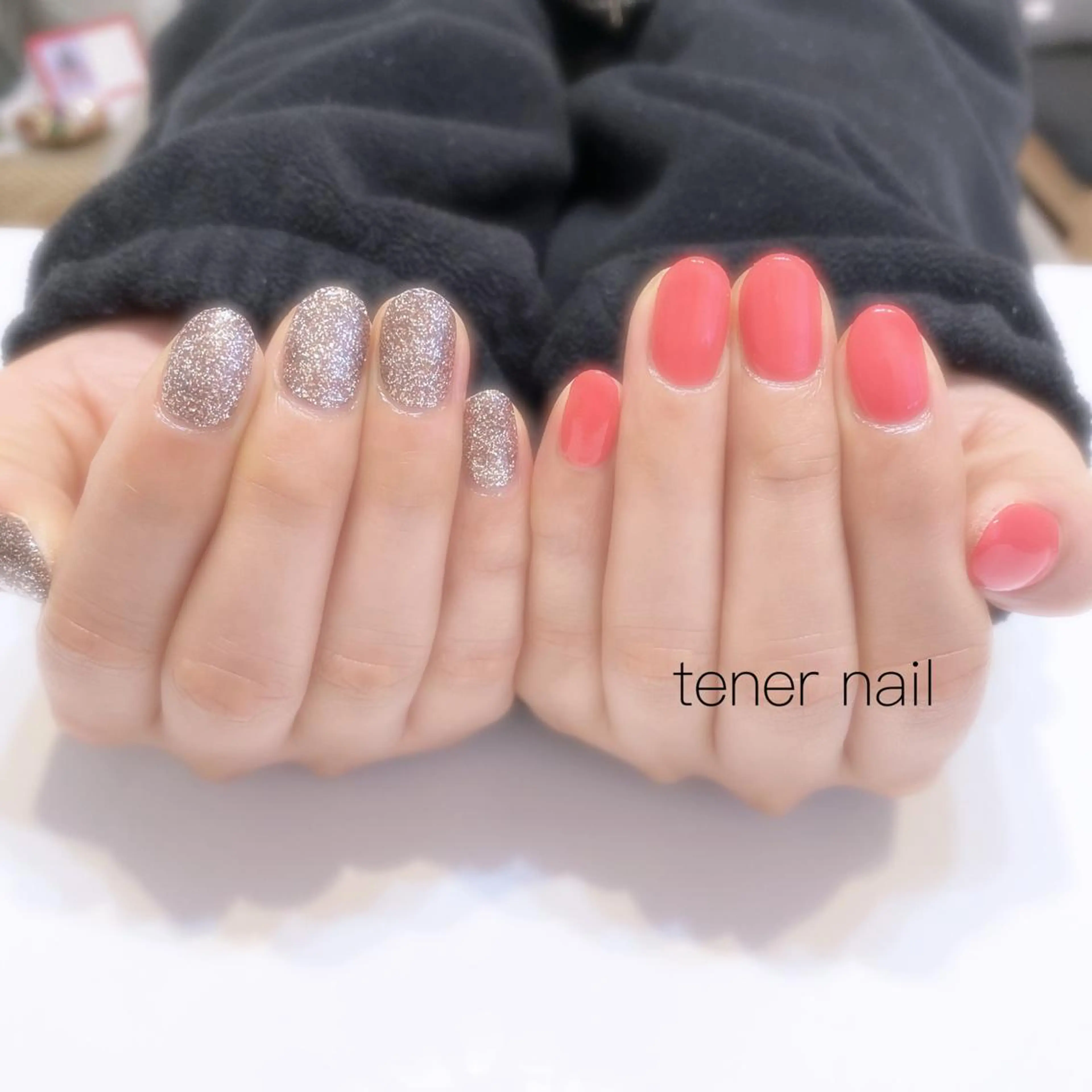 ネイル ラメ(グリッター) オレンジ tener  nail  テネルネイル所属・テネルネイル tener nailのネイルデザイン