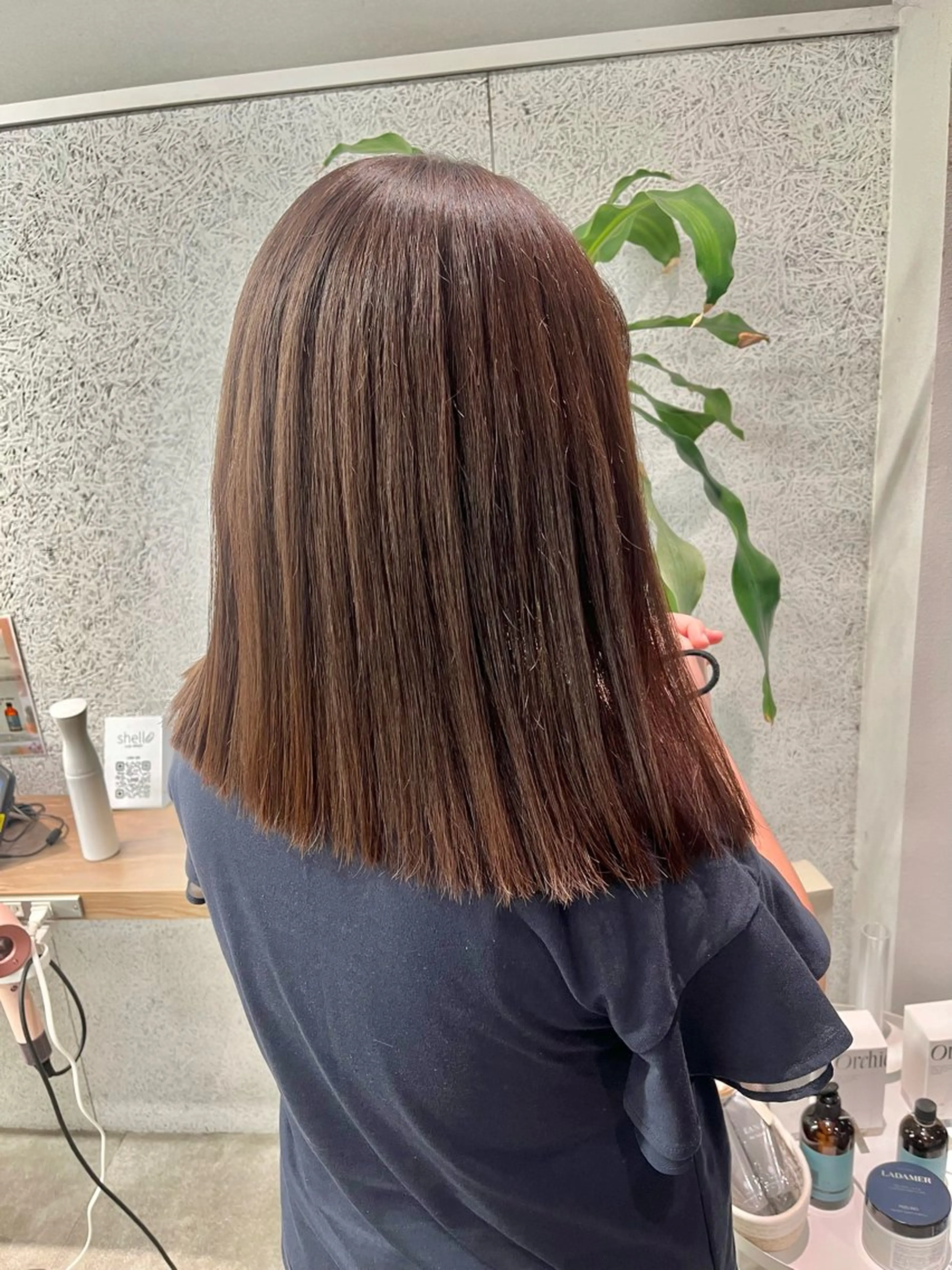 ミディアム カラー ブラウンカラー 透明感カラー ヘアカラー トリートメント 🍓透明感カラー 艶髪/韓国/新谷🌈のヘアスタイル