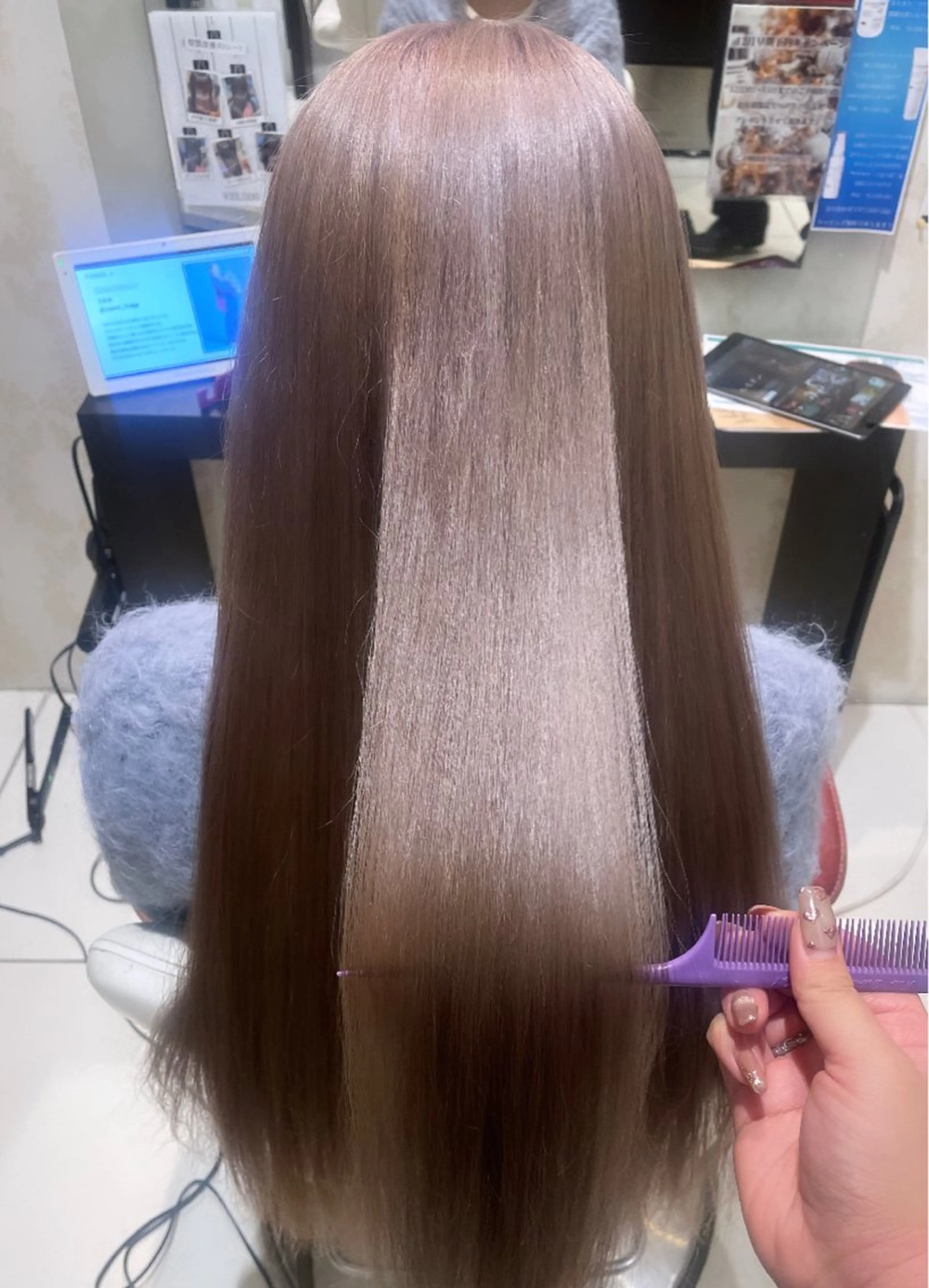 ロング カラー ヘアカラー トリートメント 💞暖色カラー 💞risaのヘアスタイル