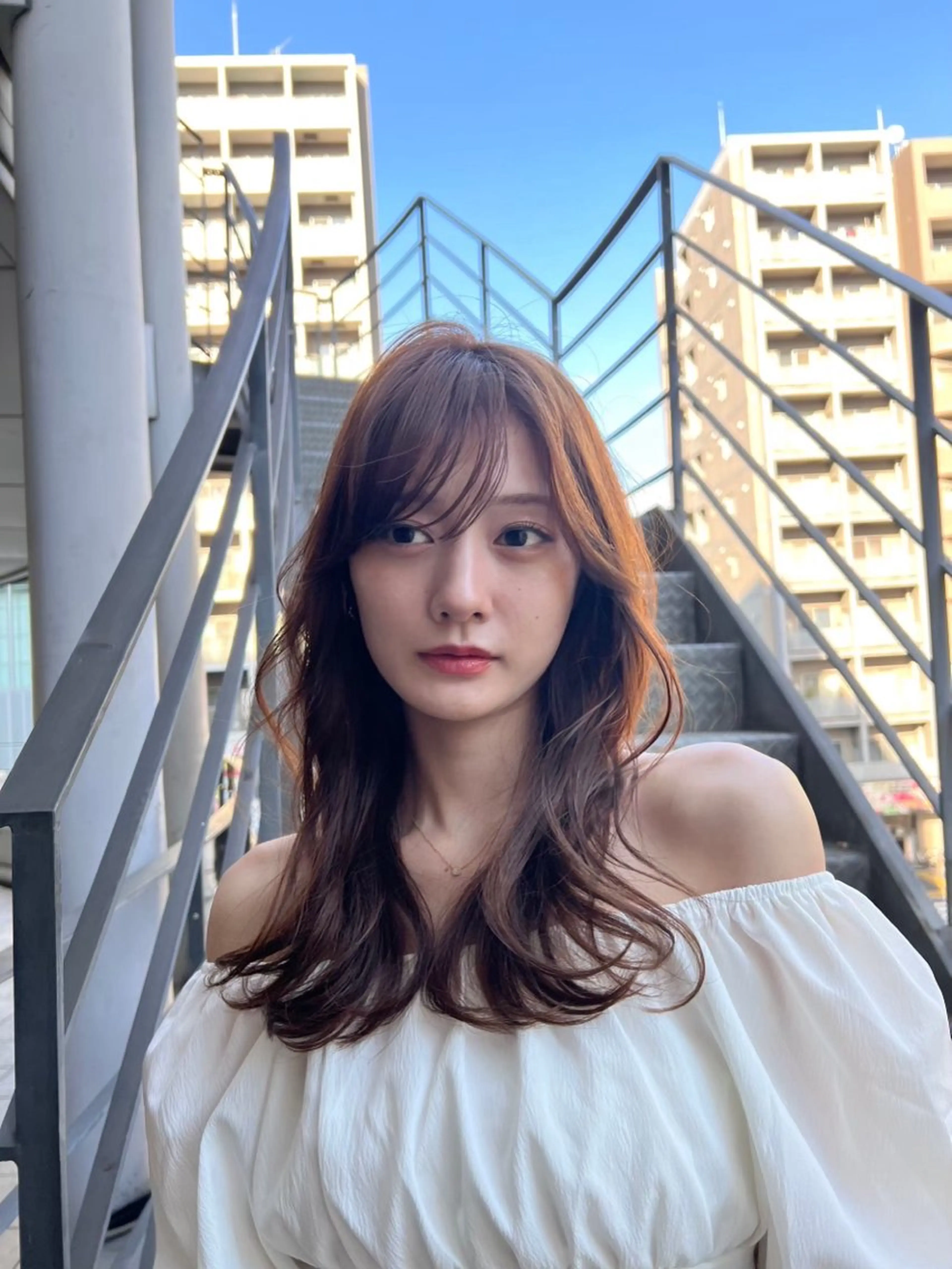 ミディアム カラー メンズ ブリーチ毛もかけれる 縮毛矯正🍎カイトのヘアスタイル