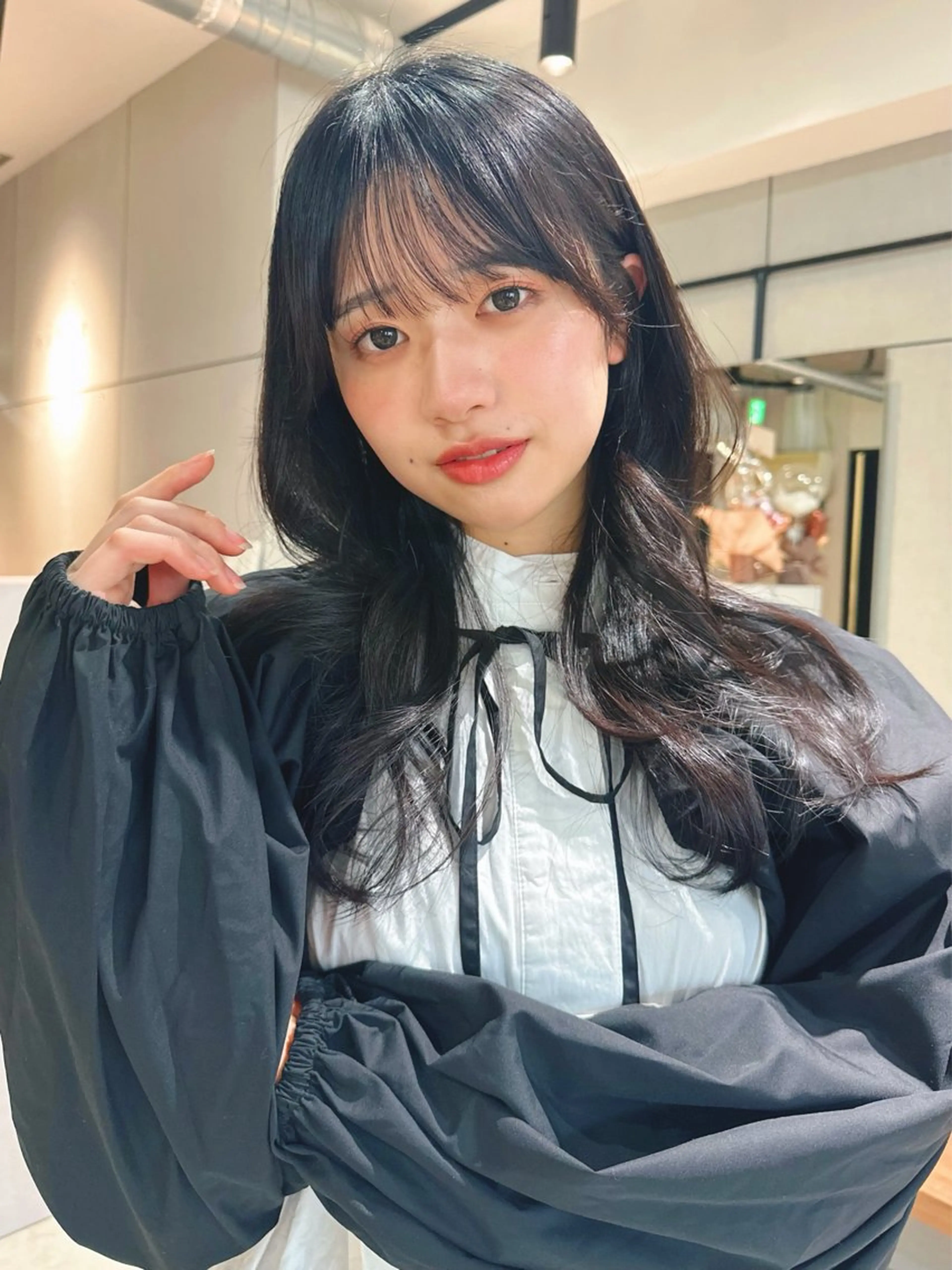 ロング カラー パーマ 🎀小顔×似合わせ× 透明感カラー🎀のヘアスタイル