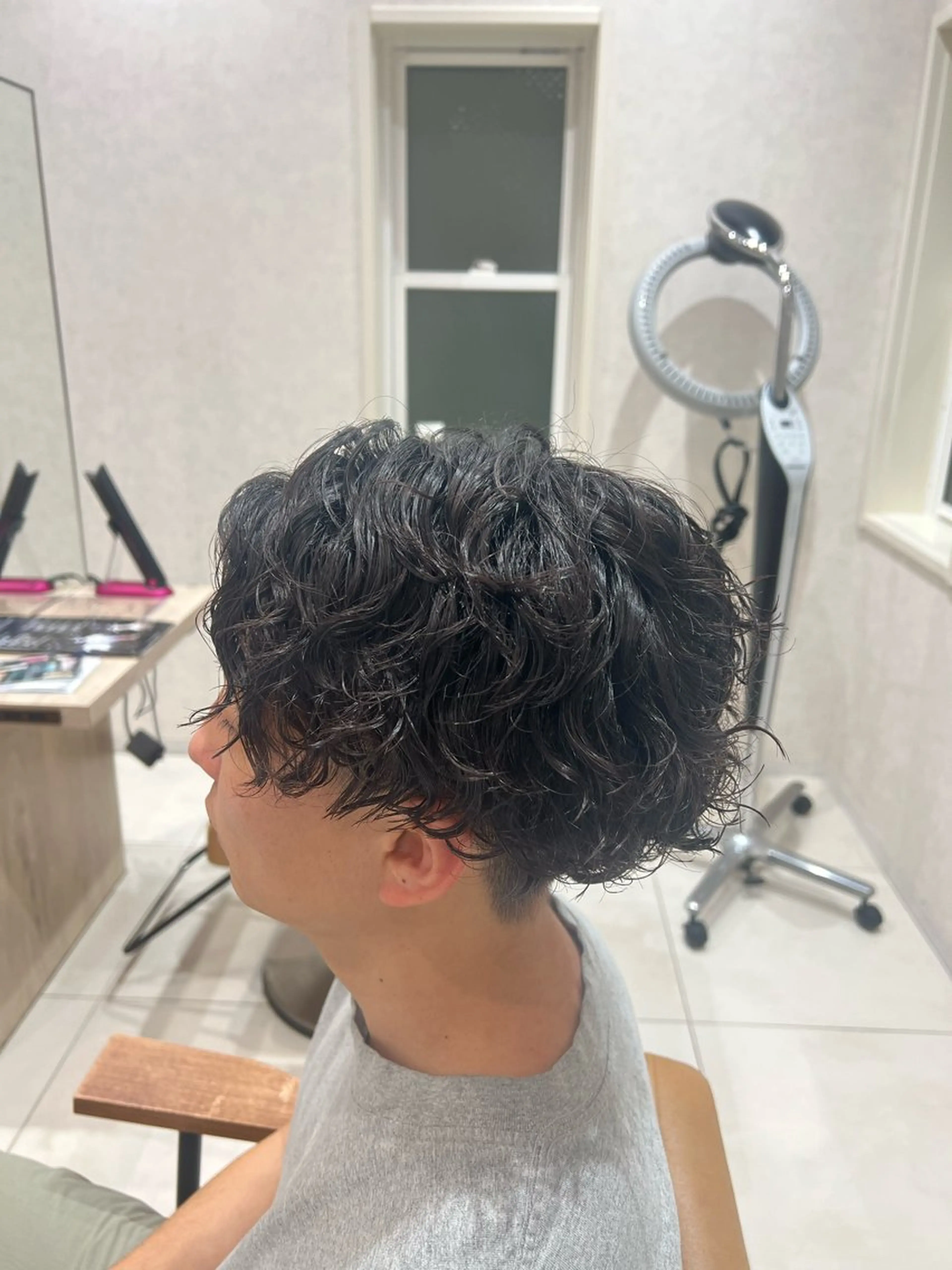 メンズ マッシュ メンズパーマ レディースショート/ メンズパーマ/足立のヘアスタイル