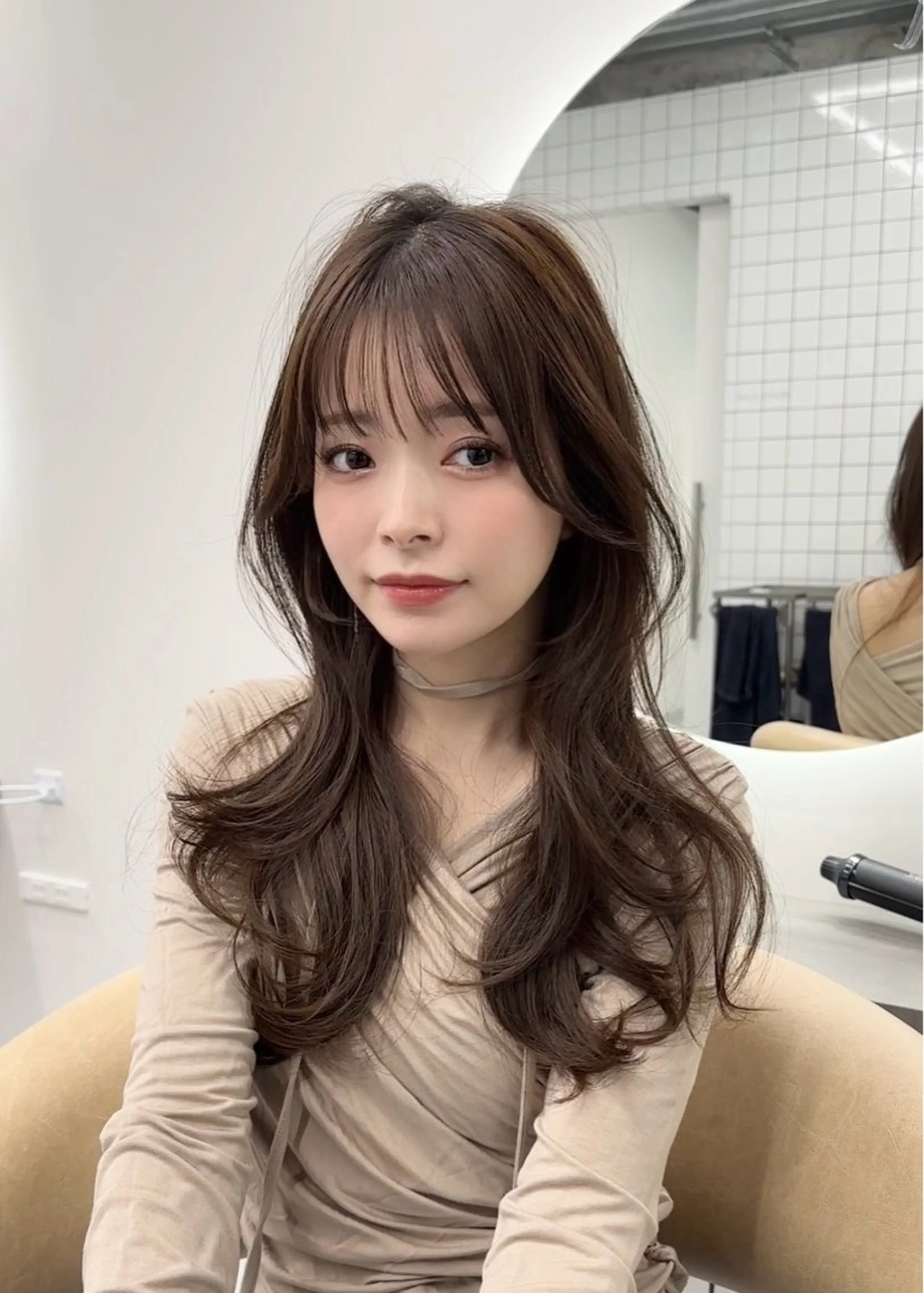 ロング カラー カット ヘアカラー トリートメント ブリーチなしヘーゼル 🤎透明感カラー 唯のヘアスタイル