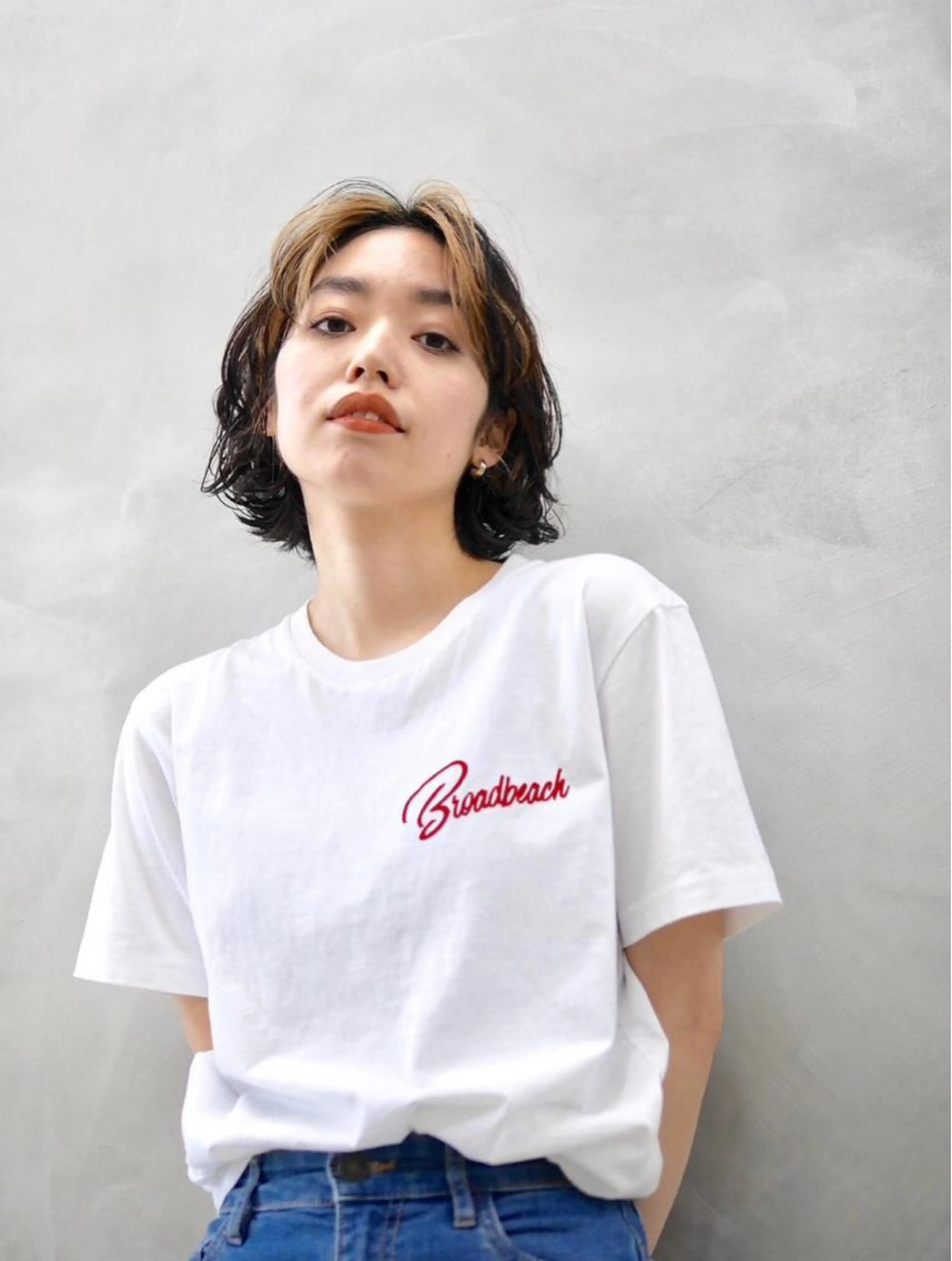ミディアム カラー パーマ amble luxe 髪質改善 💕のヘアスタイル