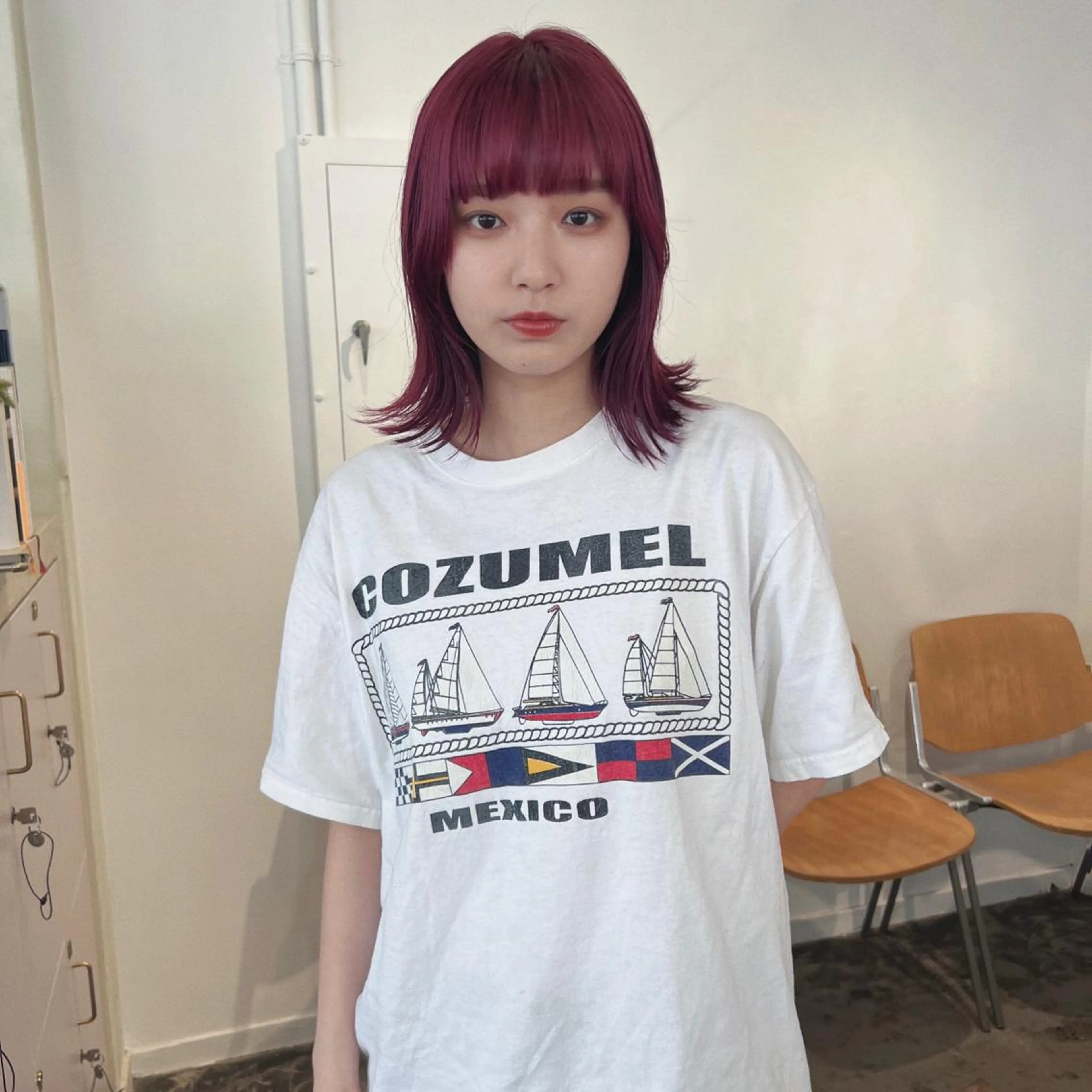 ミディアム カラー ブリーチ ブラウンカラー ケアブリーチ ダブルカラー イヤリングカラー Terve. 杉山 将悟のヘアスタイル