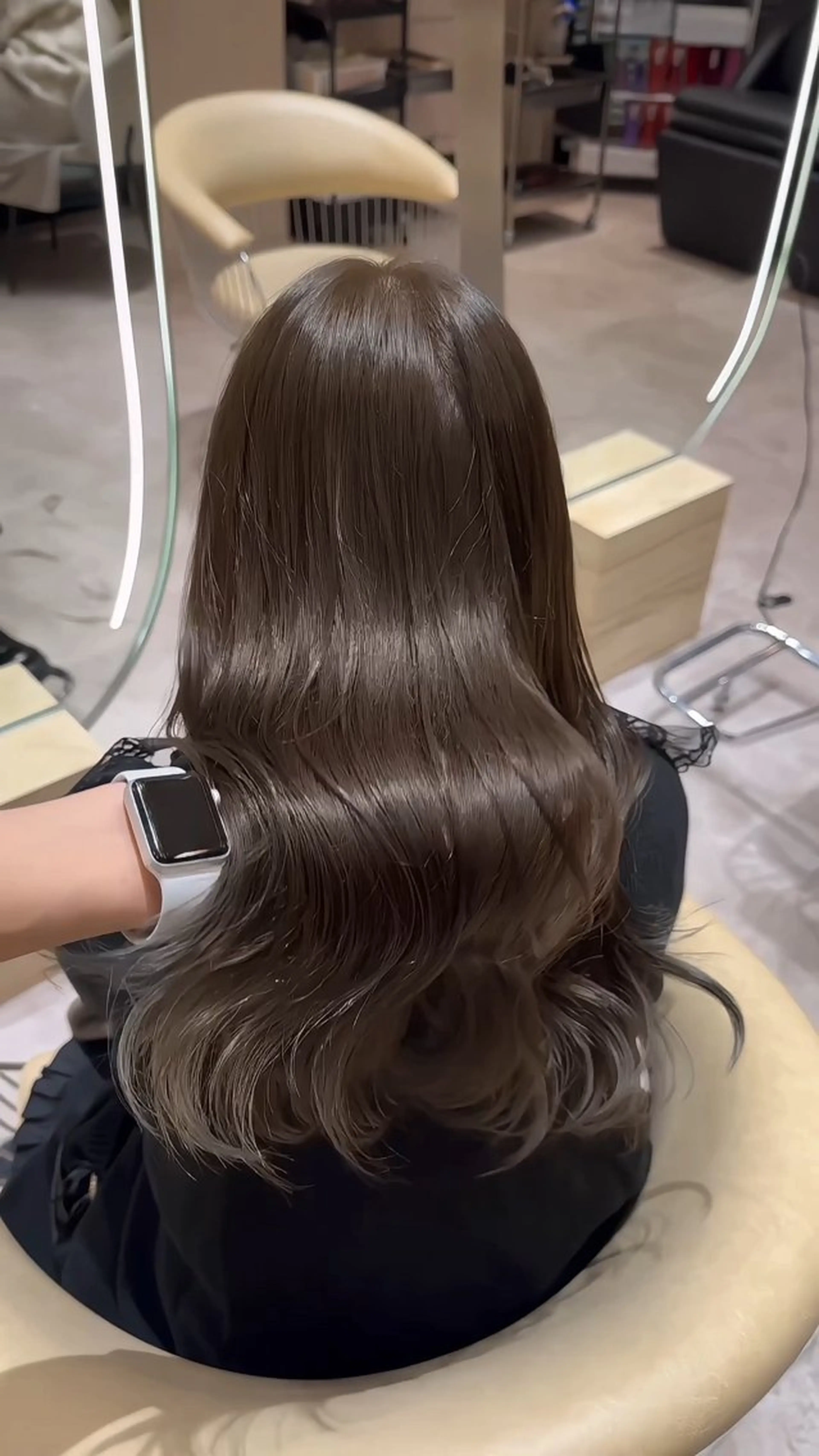 セミロング カット ヘアカラー トリートメント 韓国ヘア/ベージュ カラー/髪質改善/涼のヘアスタイル