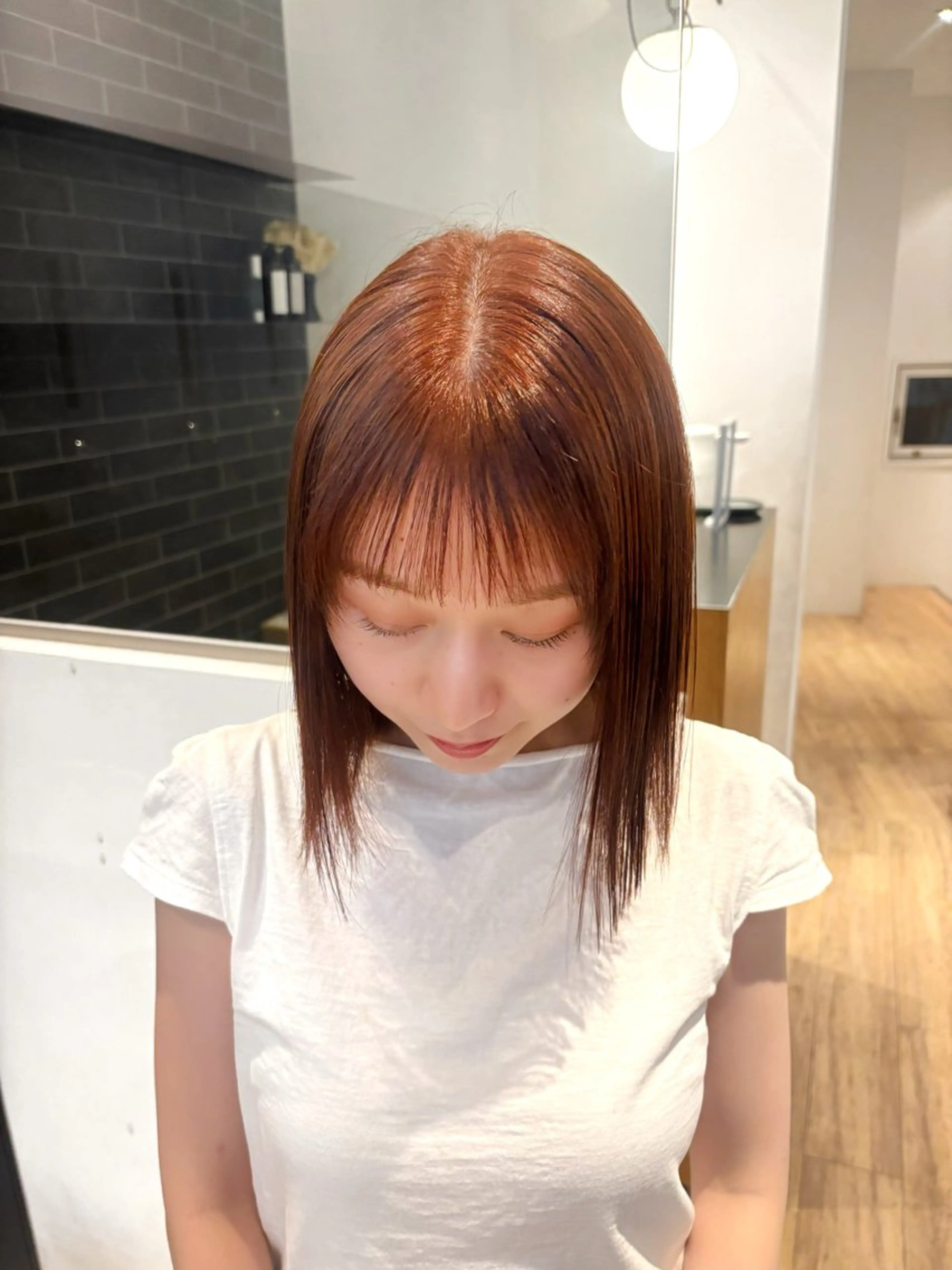ミディアム ヘアカラー トリートメント 西田 美侑のヘアスタイル