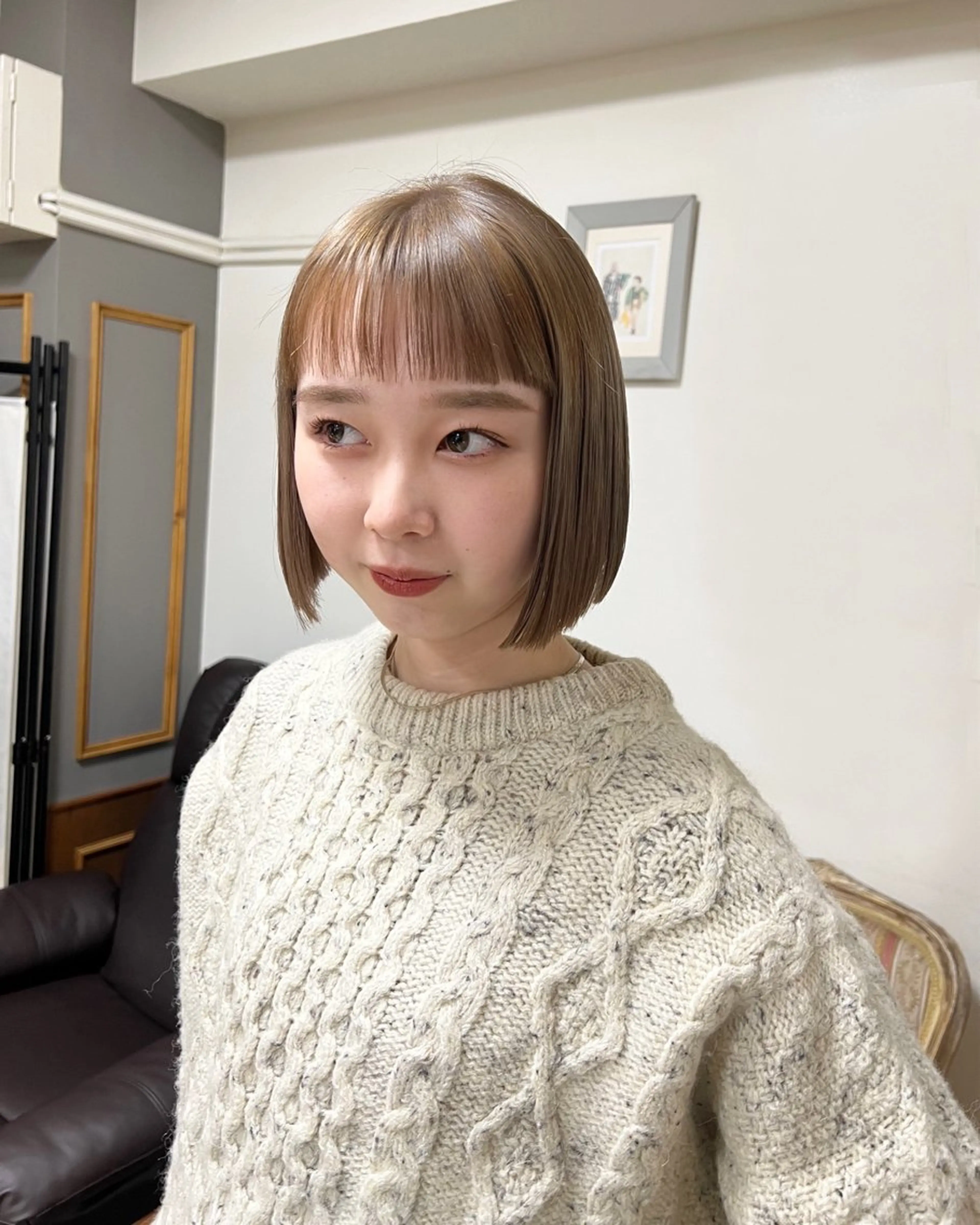 ショート ヘアカラー トリートメント まろやか透明感カラー ♡MANAのヘアスタイル
