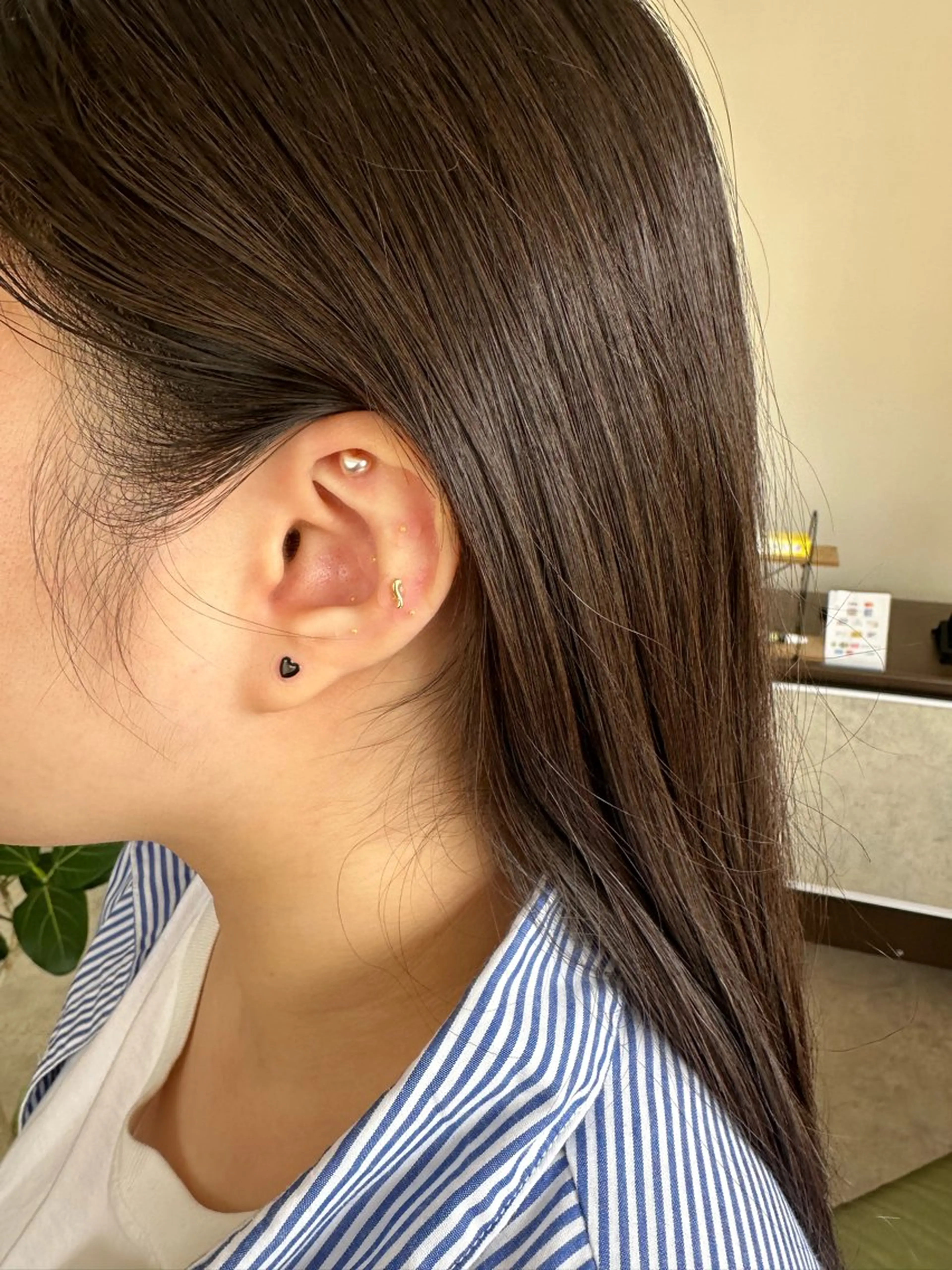 ダメージレスまつげパーマ＋耳つぼジュエリー👂🏻🎀の写真