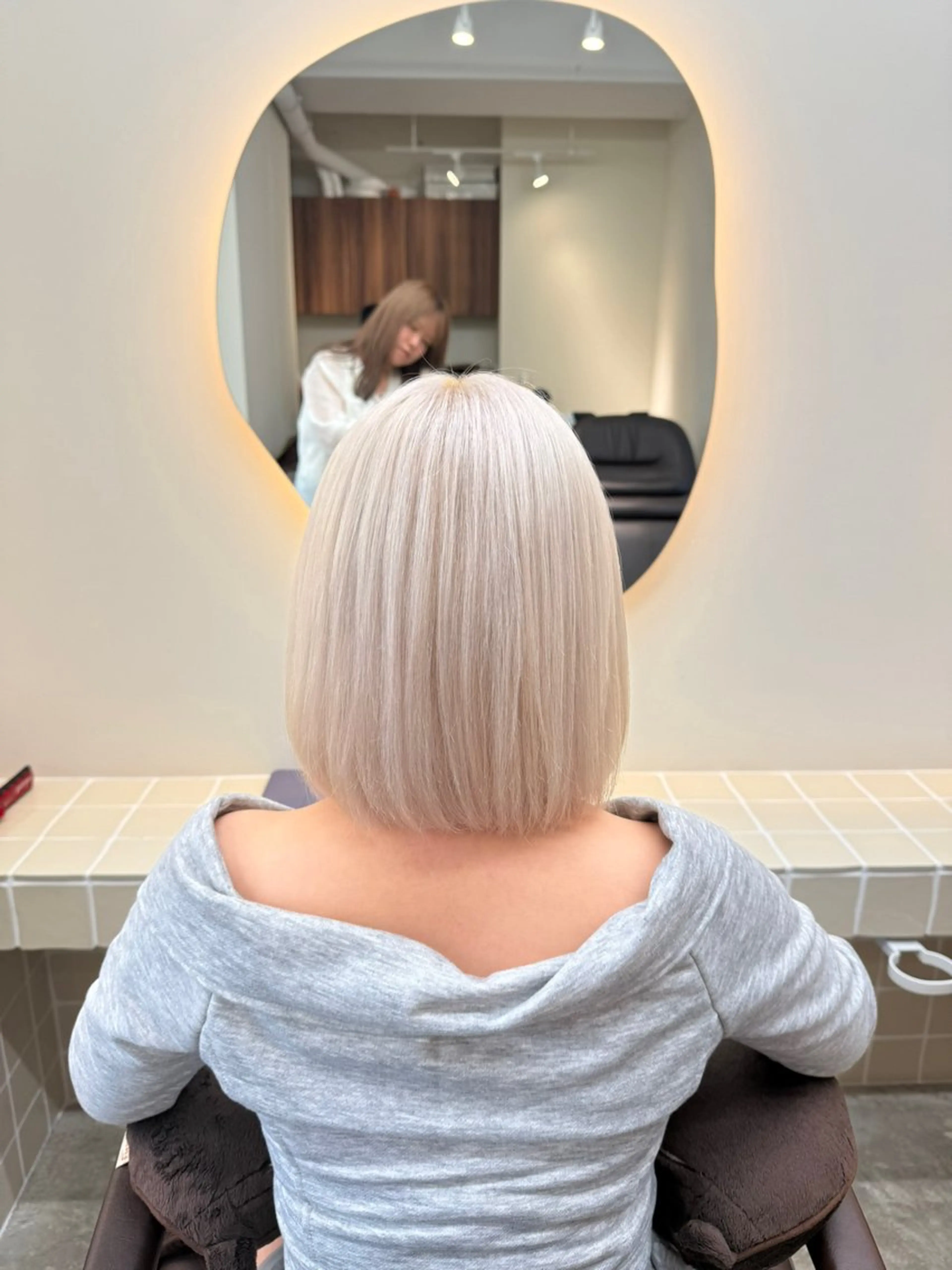 ミディアム カラー 似合わせカット カット ヘアカラー トリートメント ヘッドスパ ✨髪質改善矯正× ブリーチ✨YU-KIのヘアスタイル