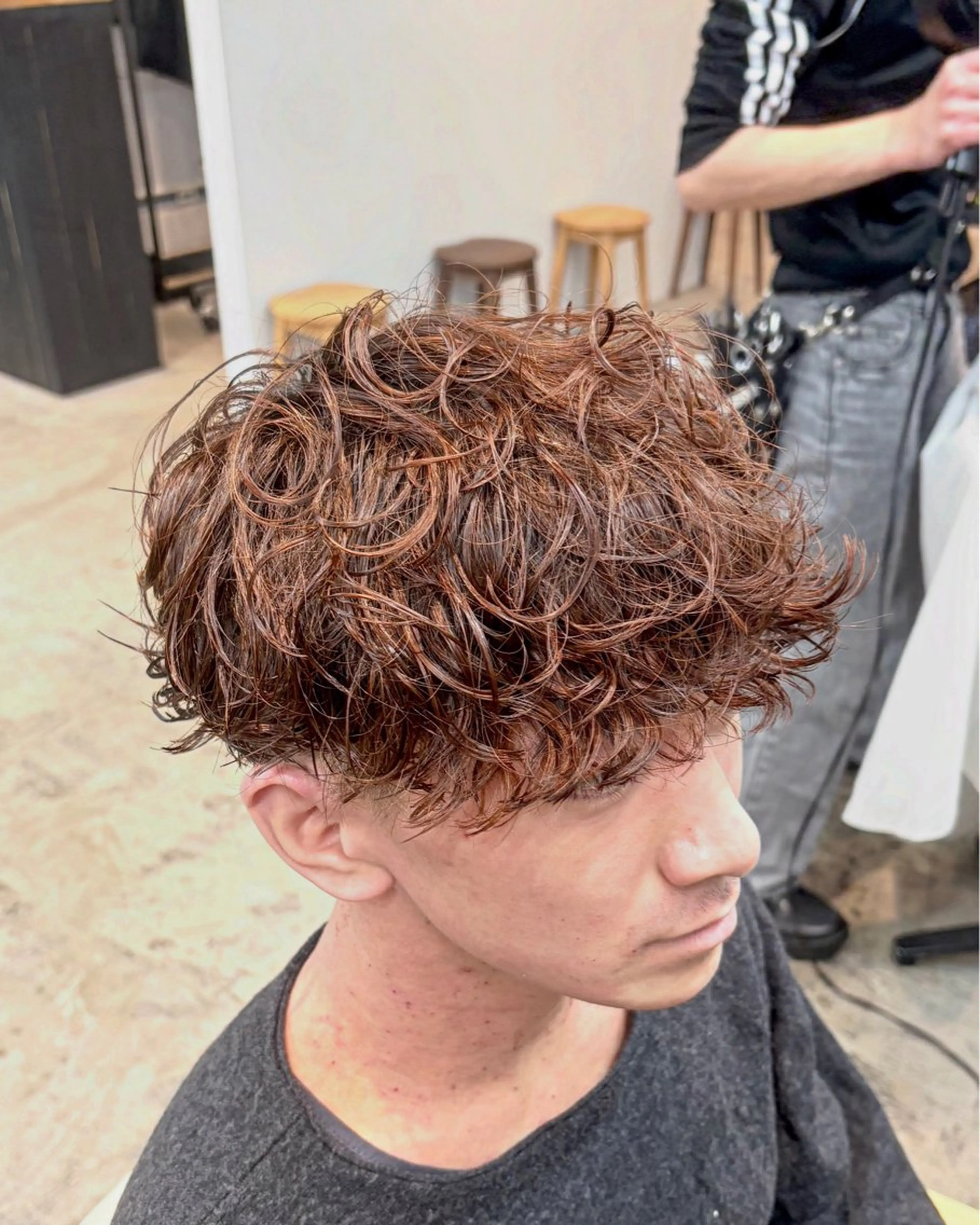 ショート カラー パーマ メンズ カット パーマ 🎧シャドウパーマ/ SOUMA🎧のヘアスタイル