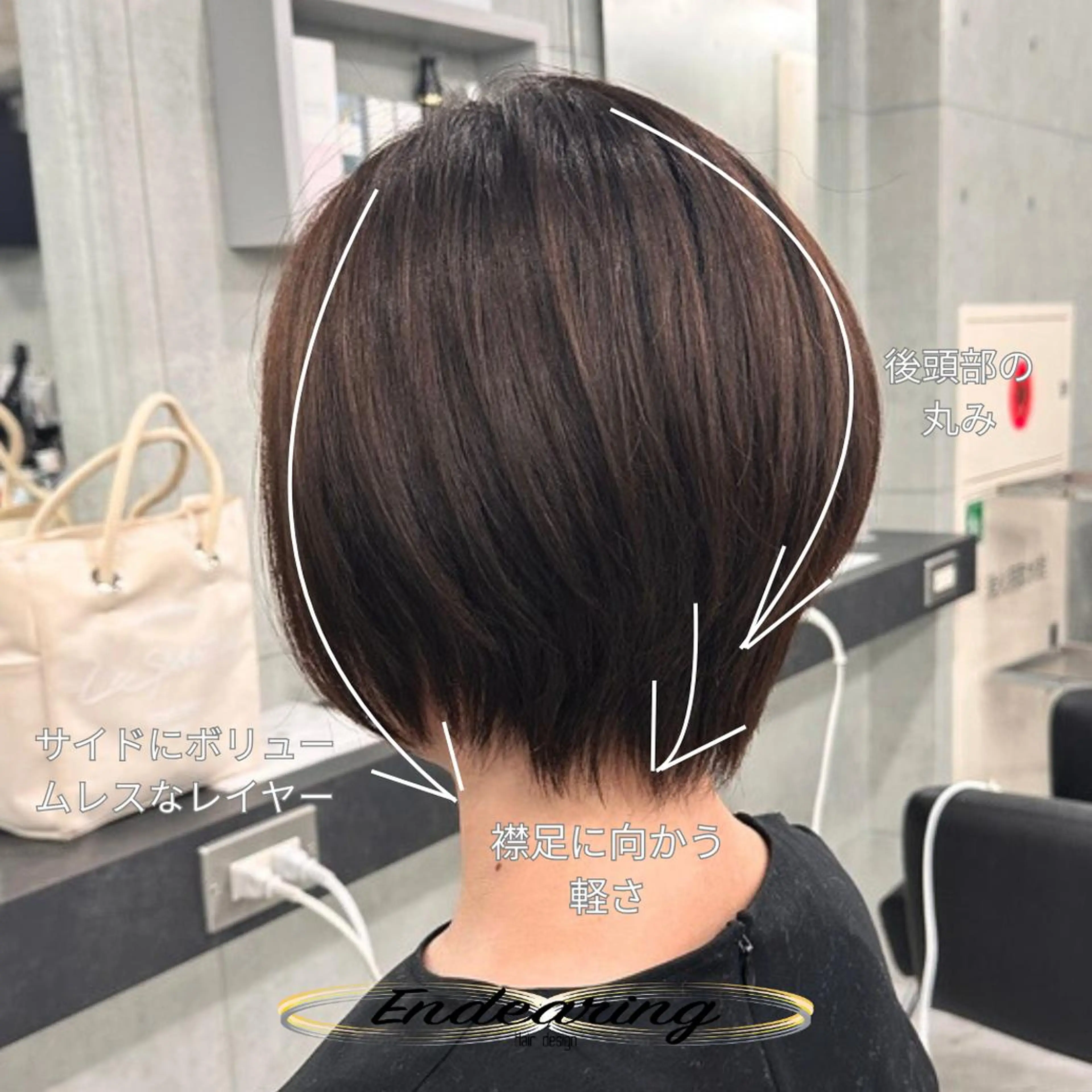 ショート ショートヘア カット ヘアカラー Endearing 銀座/レイヤーカットのヘアスタイル