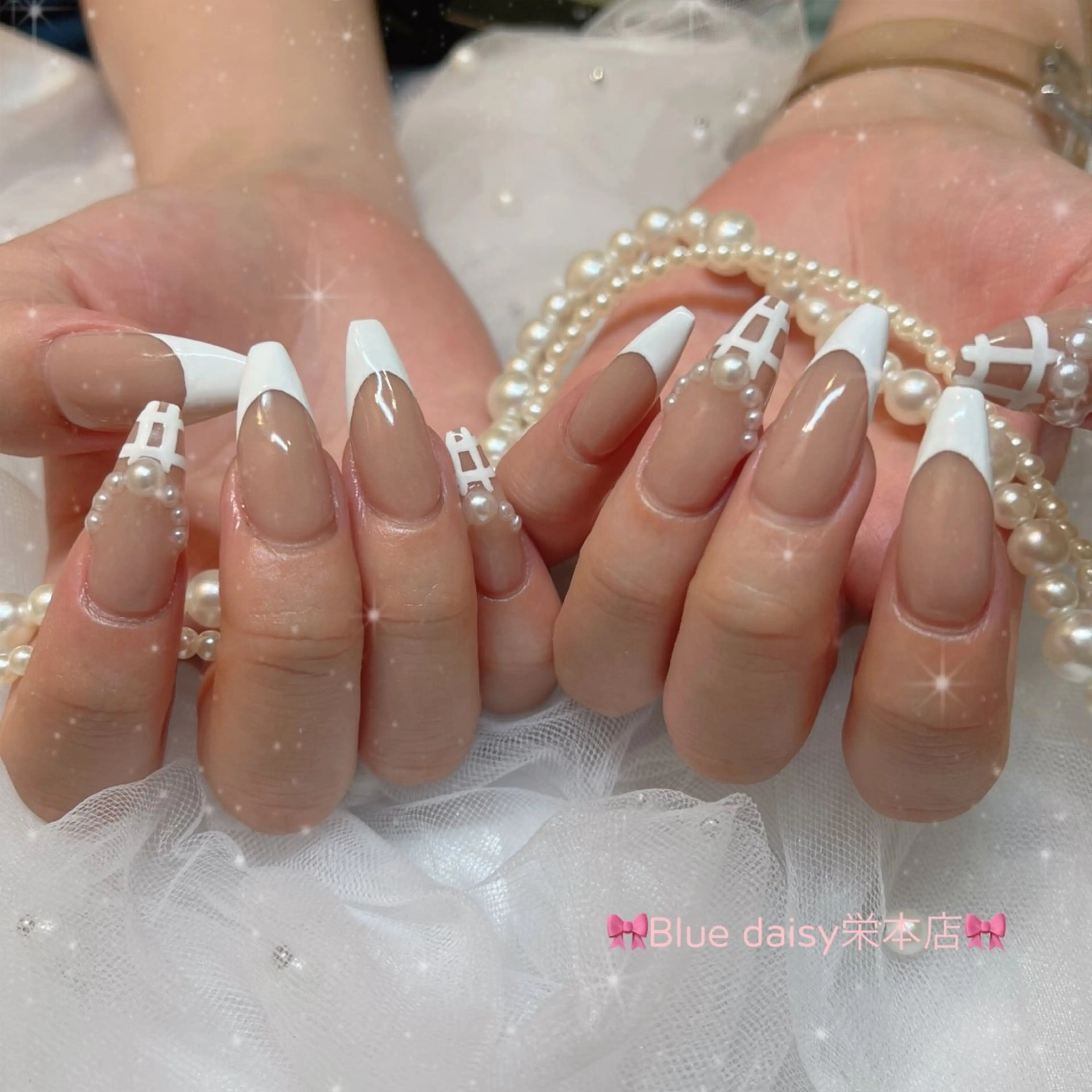 ネイル フレンチネイル ハンドネイル ブルーデイジー栄本店所属・BlueDaisy 栄本店のネイルデザイン