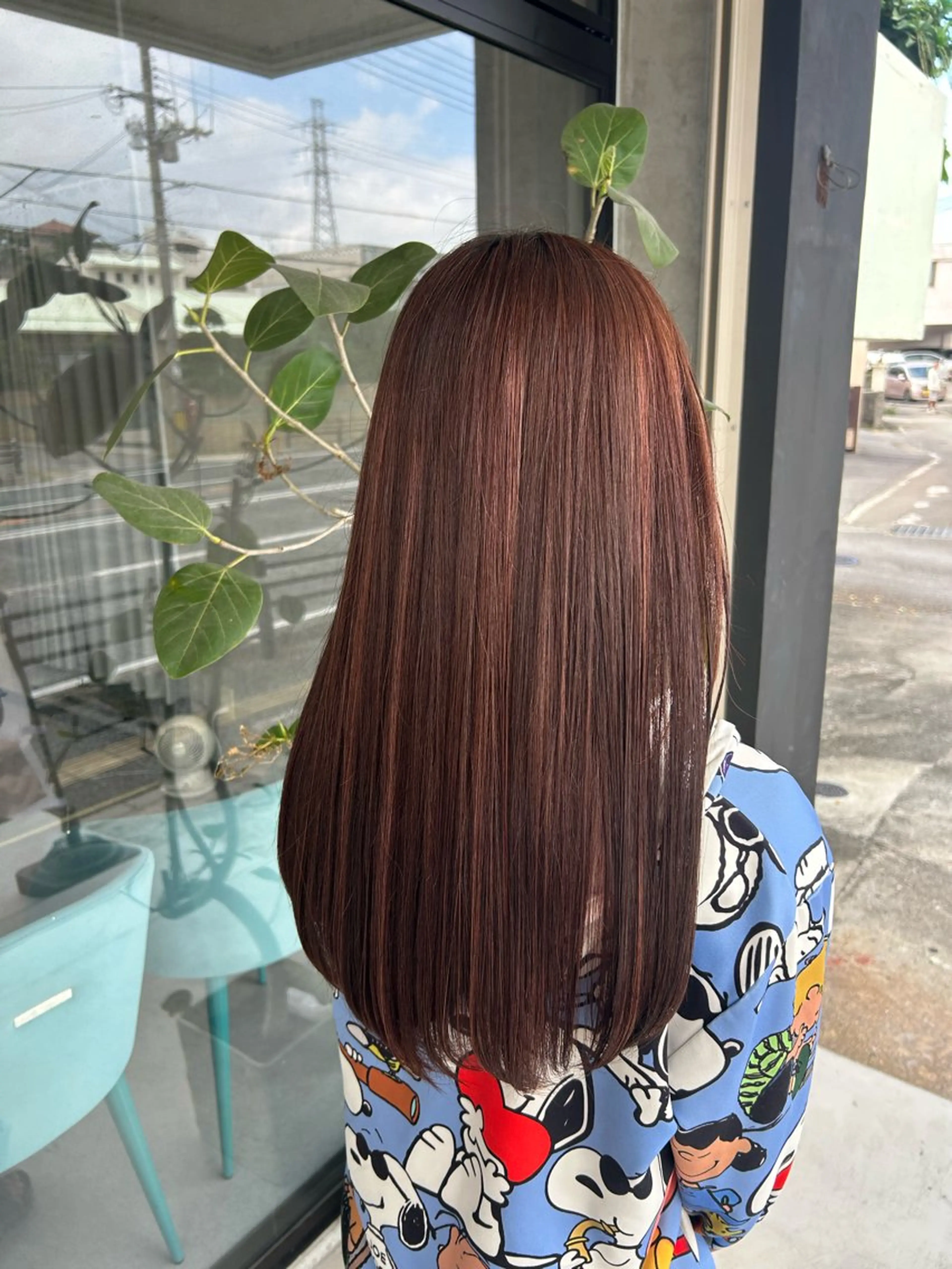 ロング ハイライト 裾分 華子のヘアスタイル