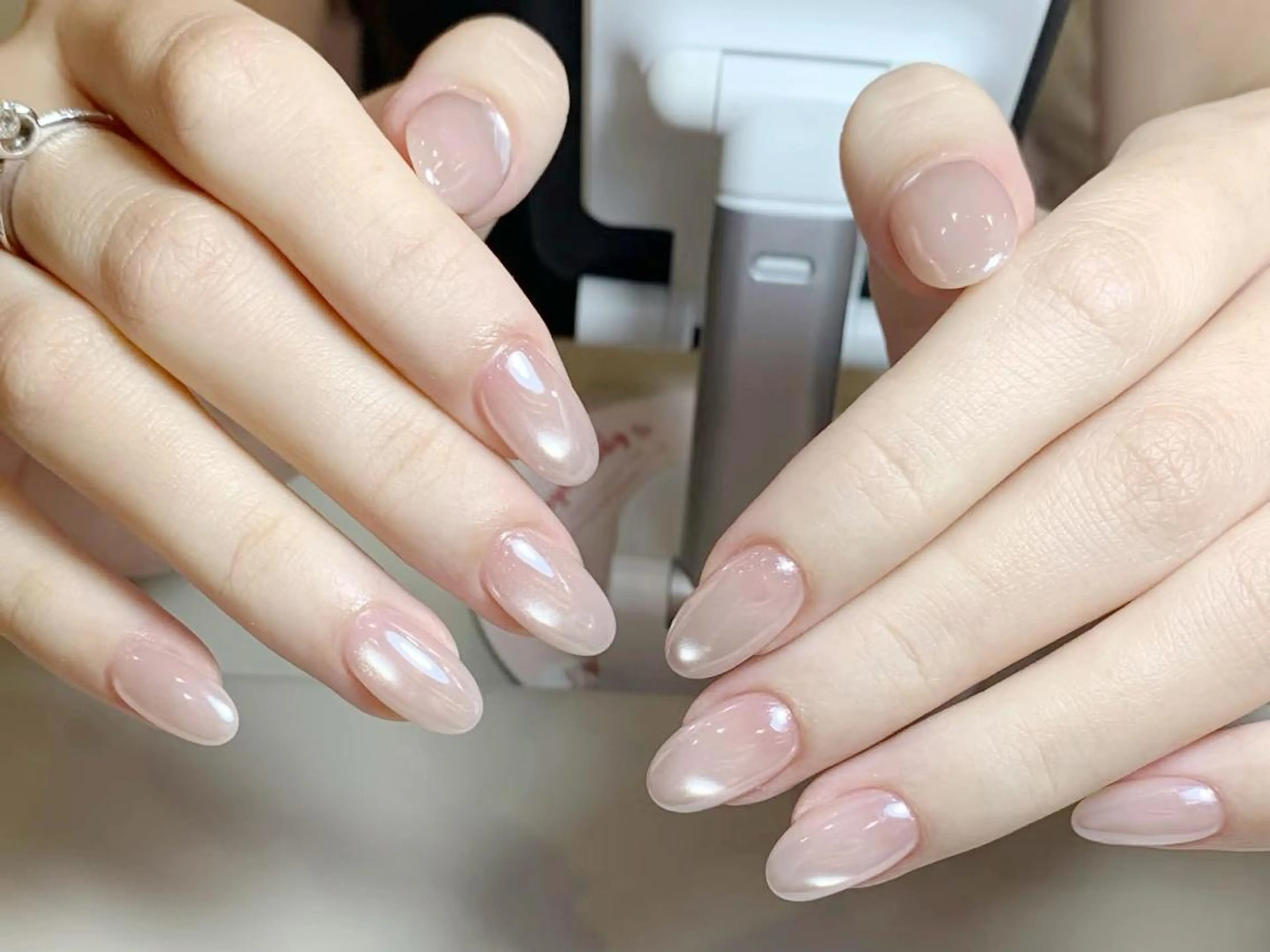 メンズ ネイル メンズ韓国風 オーロラネイル チークネイル 長さ出し フットネイル 【スカルプ専門店】 Naomi nailのネイルデザイン