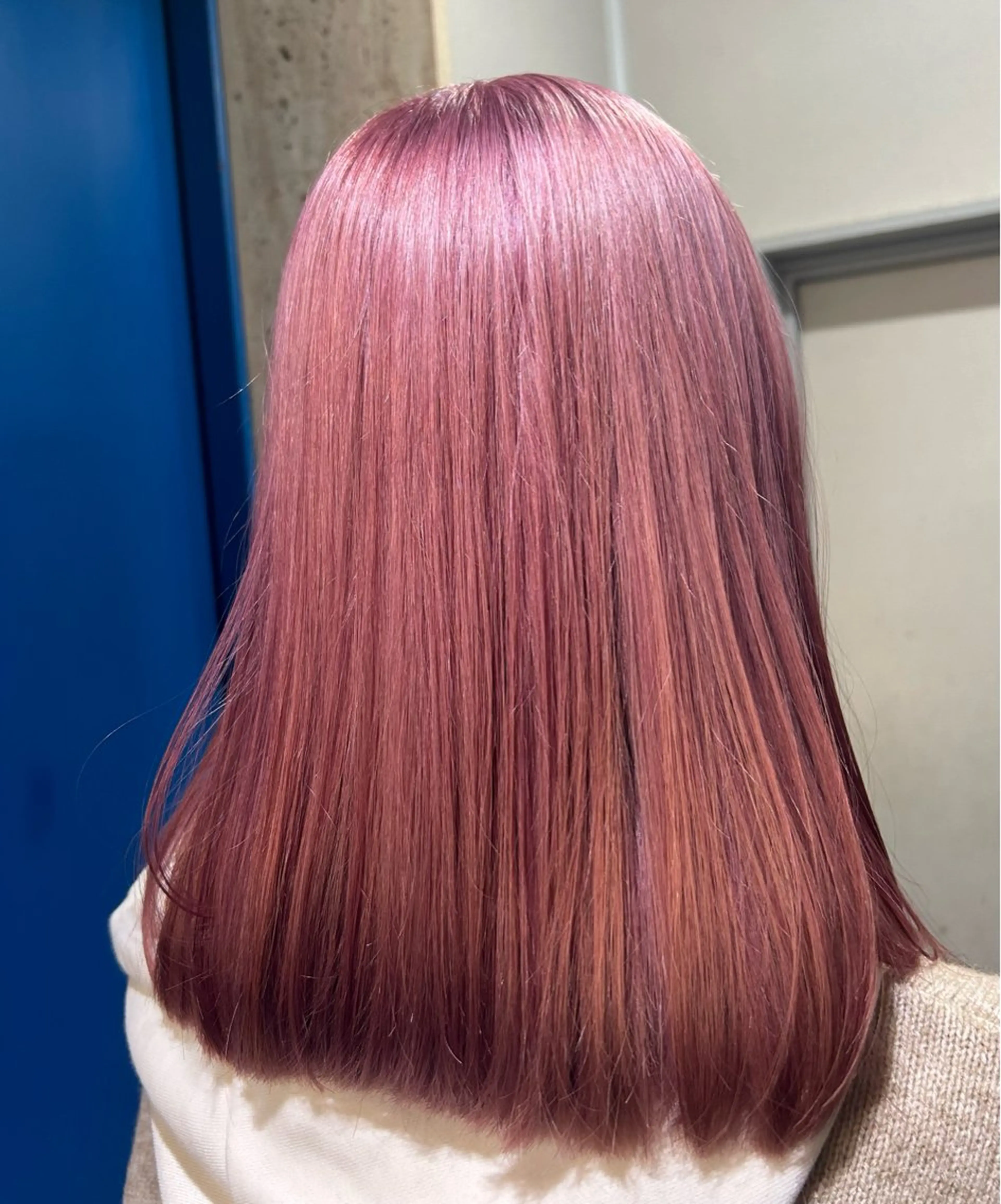 ミディアム カラー ヘアアレンジ ブリーチ ダブルカラー ピンクカラー 髪質改善 ヘアカラー トリートメント 🌟艶髪🌟髪質 改善🌟ryuyaのヘアスタイル