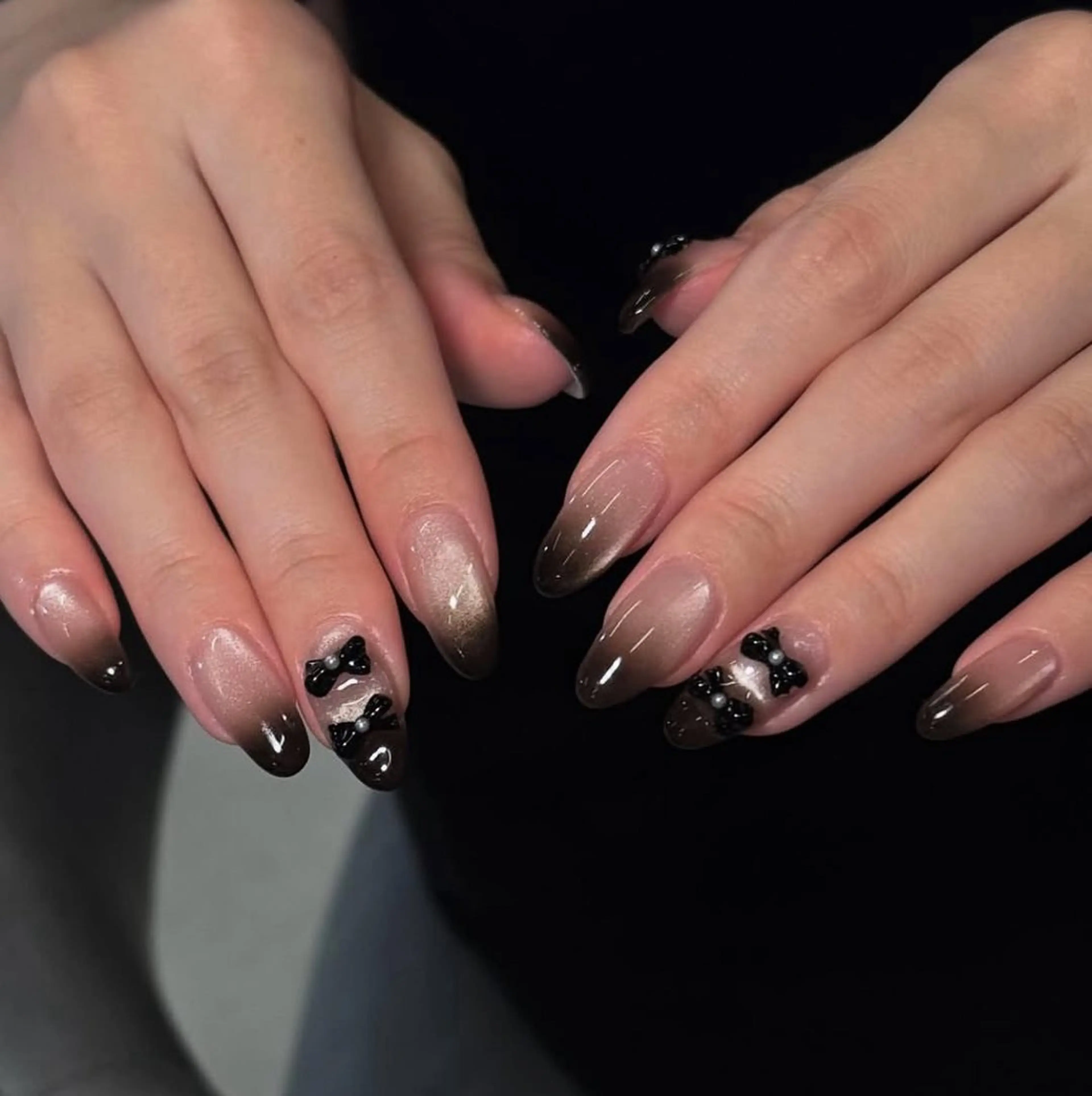 ネイル アートネイル 長さ出し ガーリー 韓国ネイル 持ち込み ハンドネイル Rin Nail所属・Emi Nailのネイルデザイン