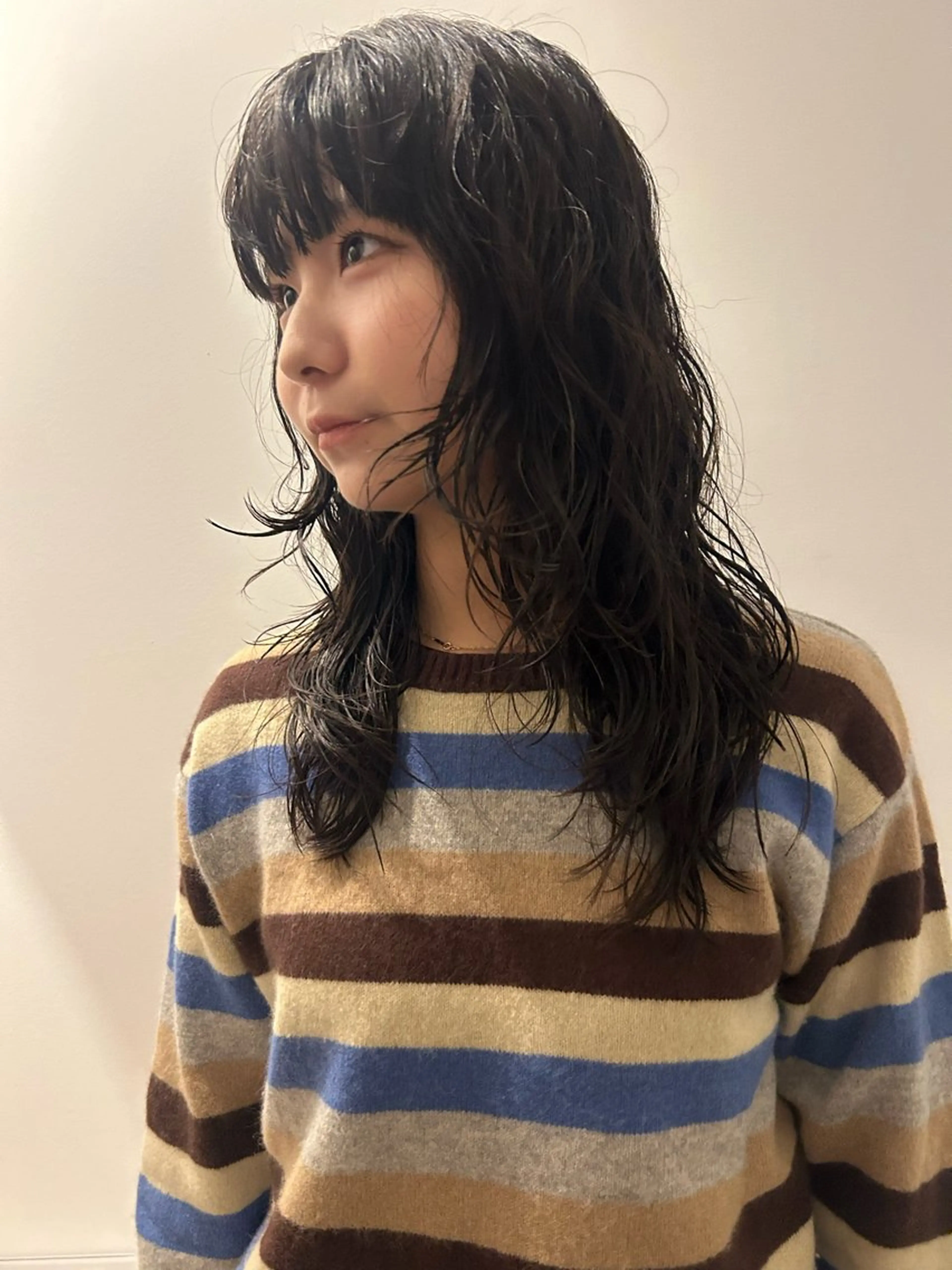 ロング パーマ カット パーマ かおん/パーマ \ウルフパーマのヘアスタイル