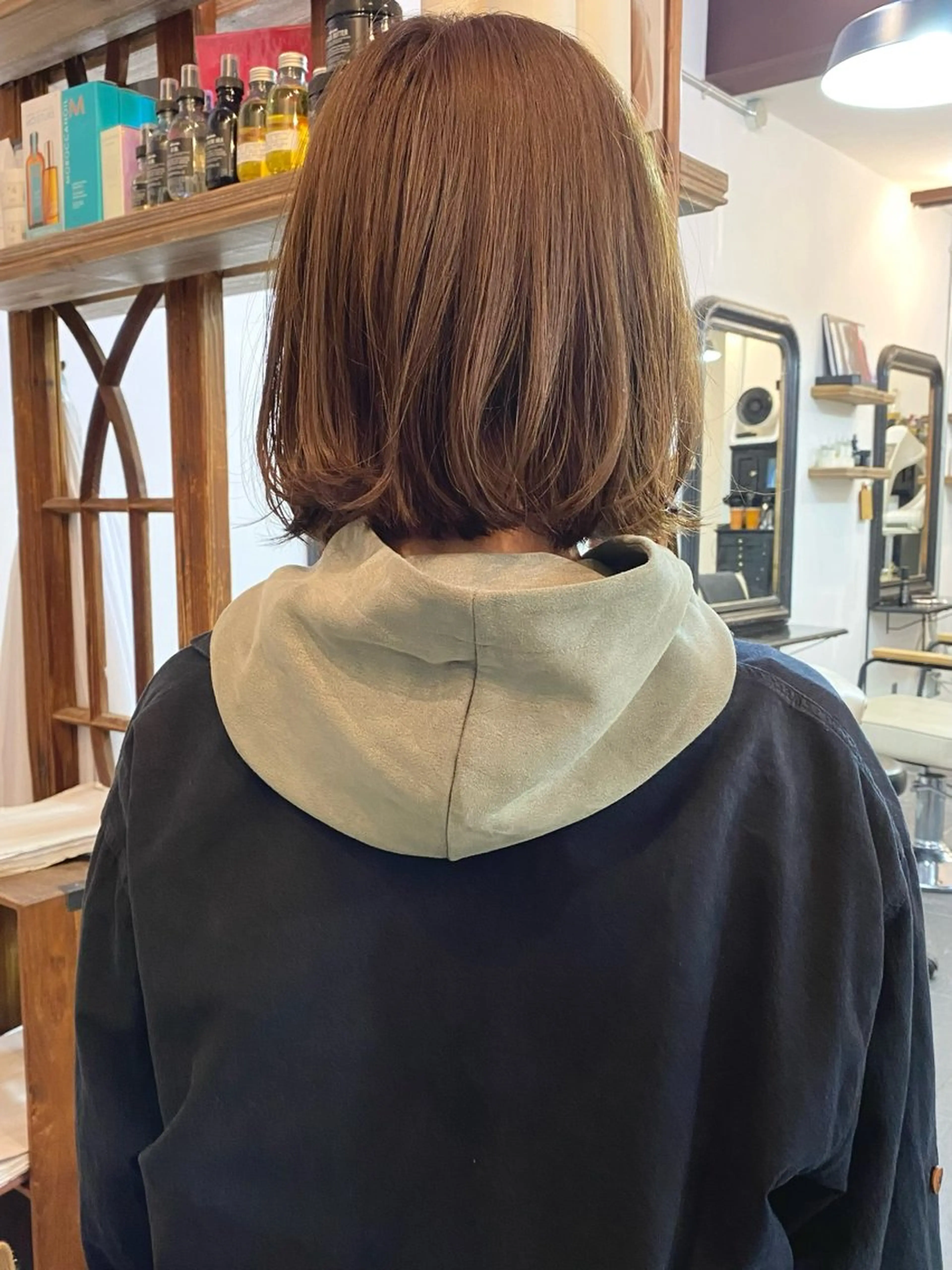 【ブリーチなしで透明感】ボブカット+オリーブカラー+トリートメント ¥9350の写真