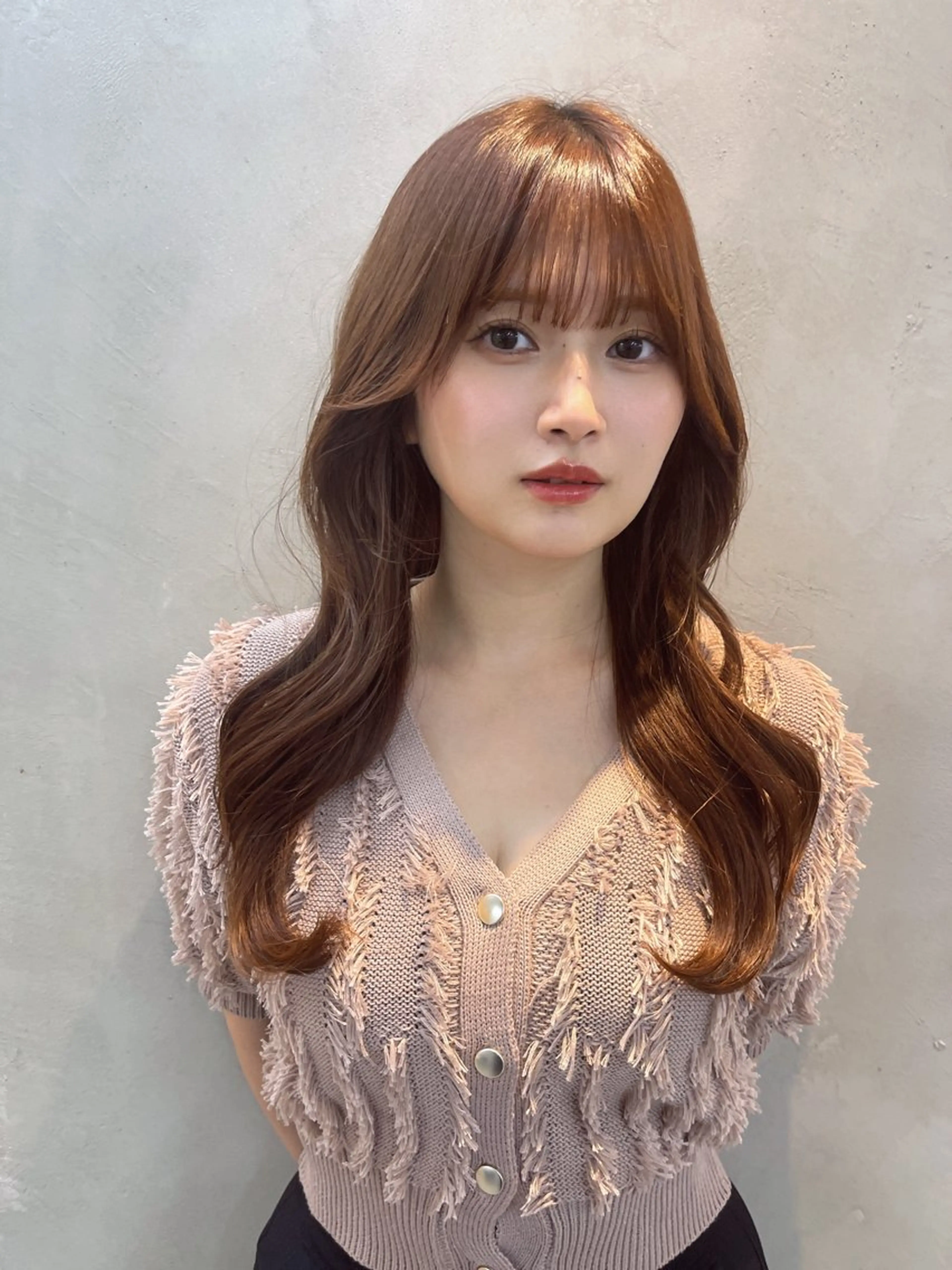 ロング カラー レイヤーカット TENSHO ハイトーンレイヤーのヘアスタイル