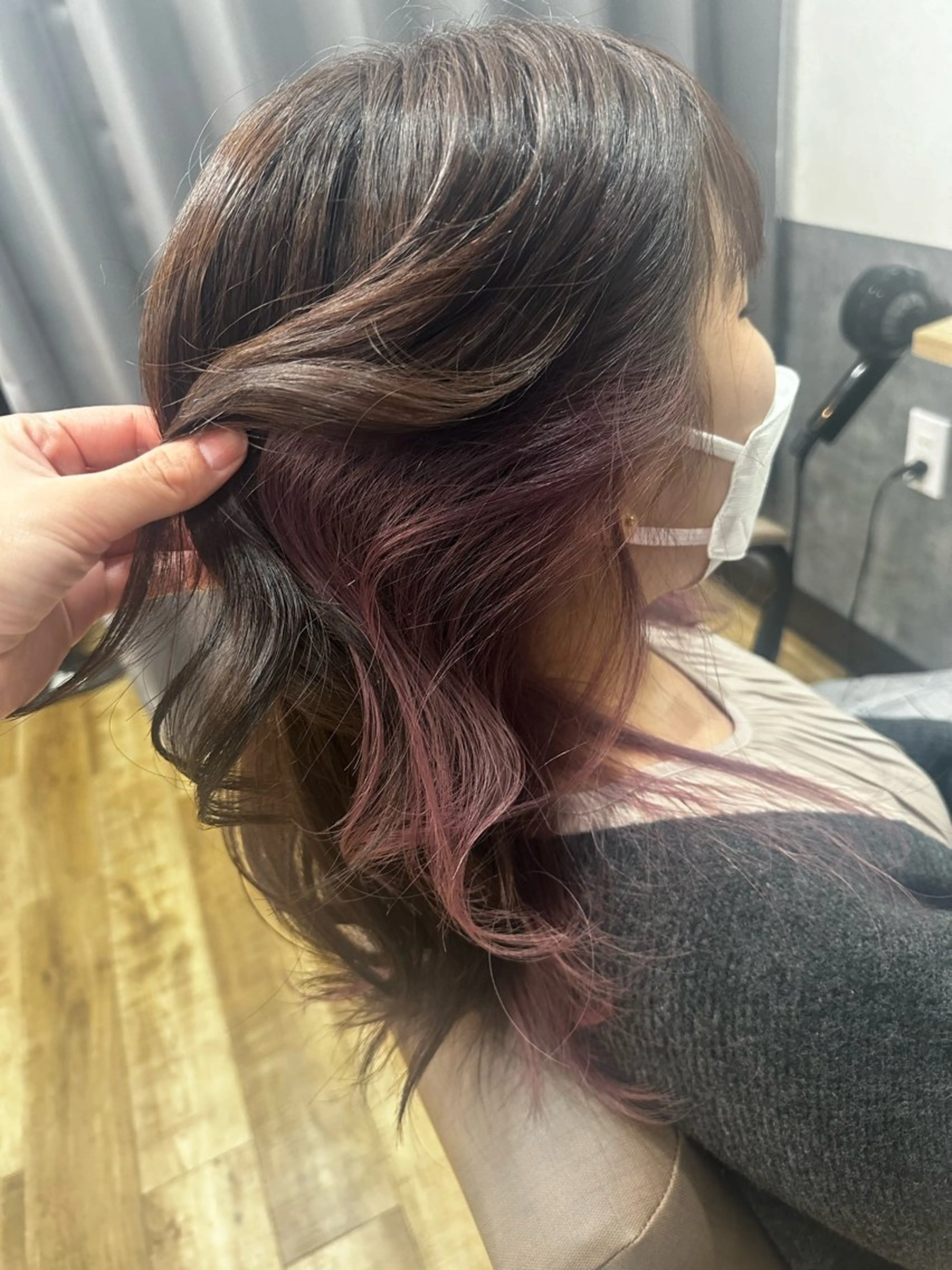 ミディアム カラー インナーカラー ラベンダーカラー ラベンダーピンク ピンクカラー ヘアカラー TELA HAIR南流山店所属・TELA HAIR Annaのヘアスタイル