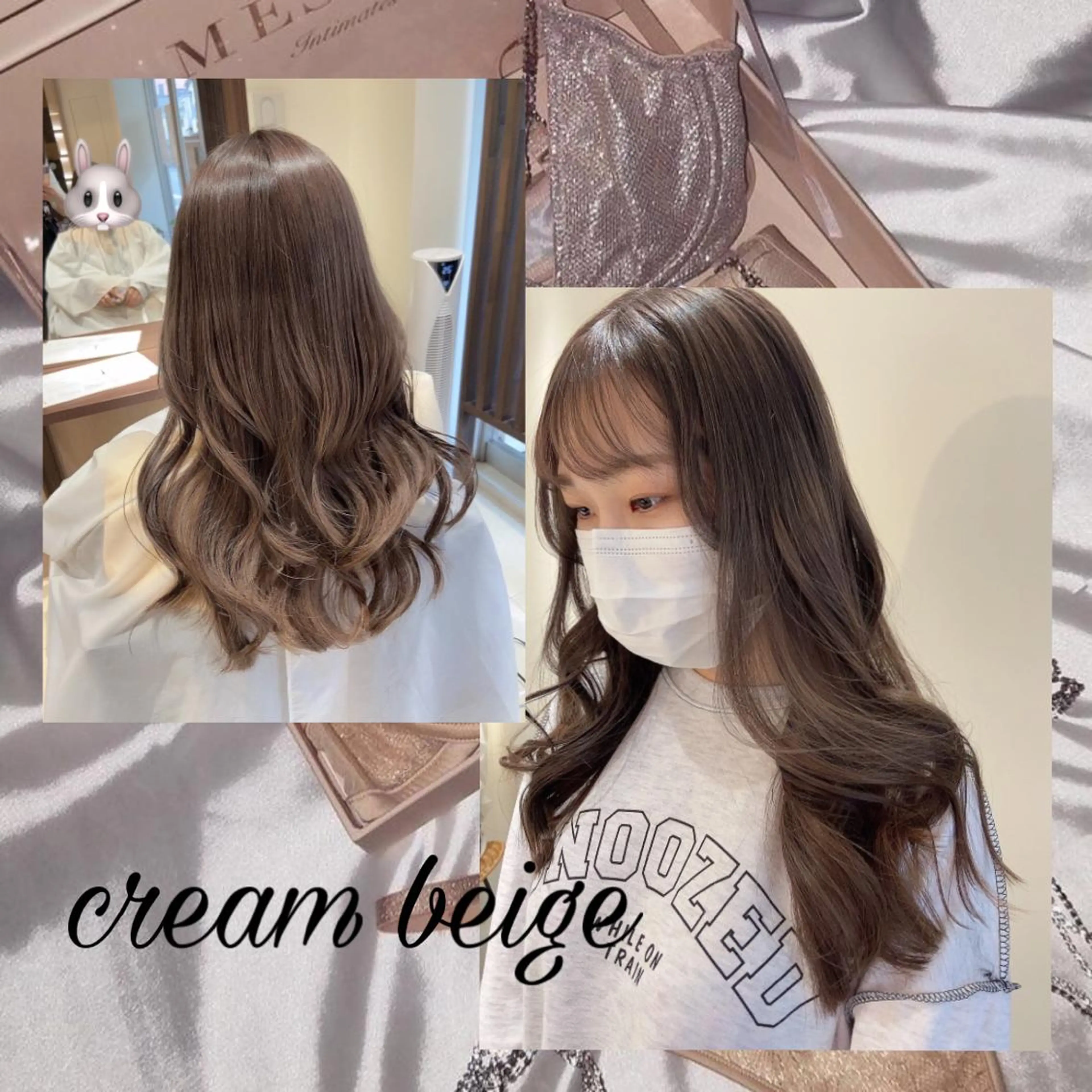 ロング カラー ヘアアレンジ ベージュカラー ブリーチ 透明感カラー eN°byyoureshair所属・🎀若者人気No.1 湯川響🎀のヘアスタイル