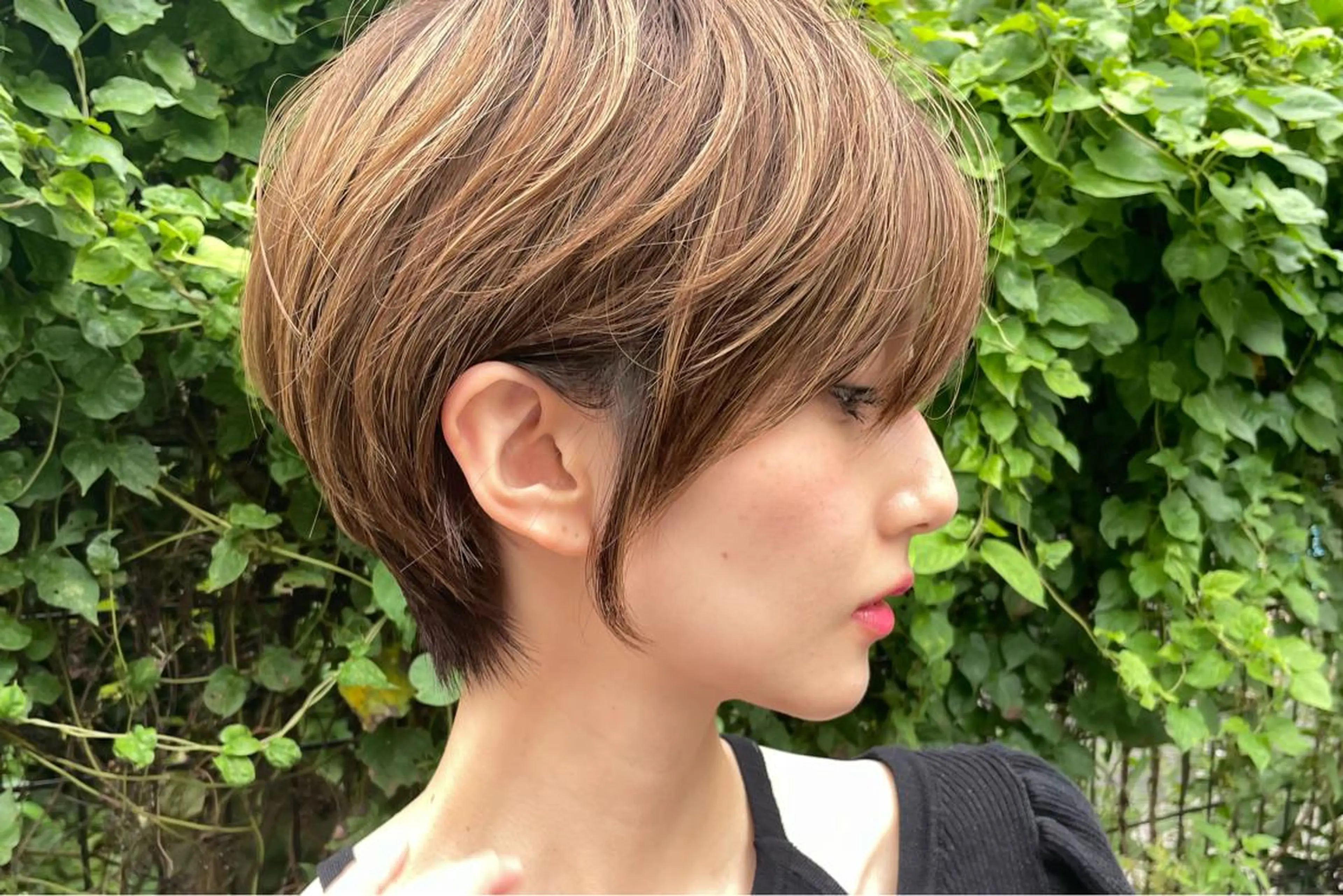ショート カラー カット ヘアカラー 【韓国　レイヤー 髪質改善✨】かずのヘアスタイル