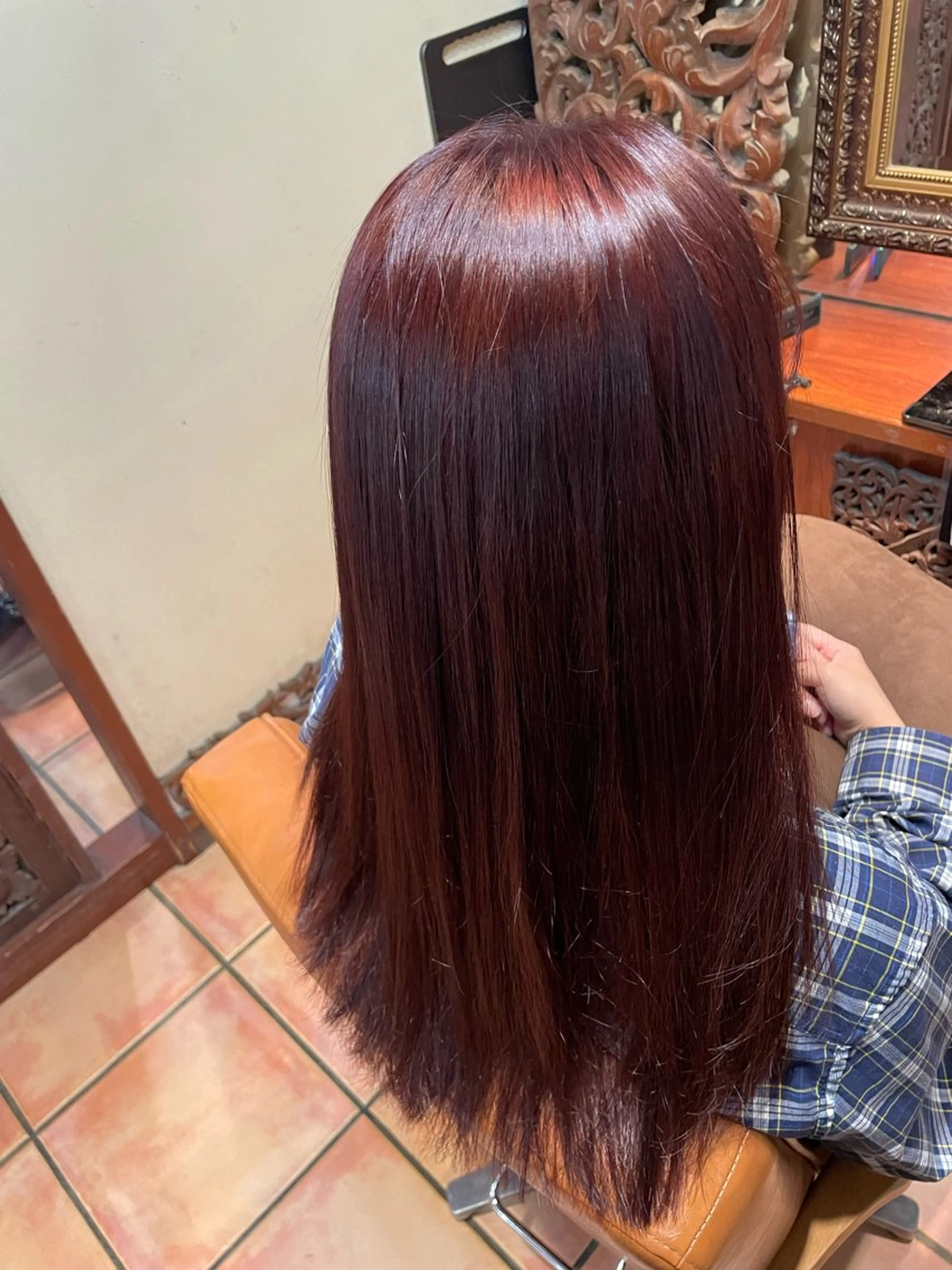 ロング カラー ブリーチ ブリーチなしカラー 白鳥 悠斗のヘアスタイル