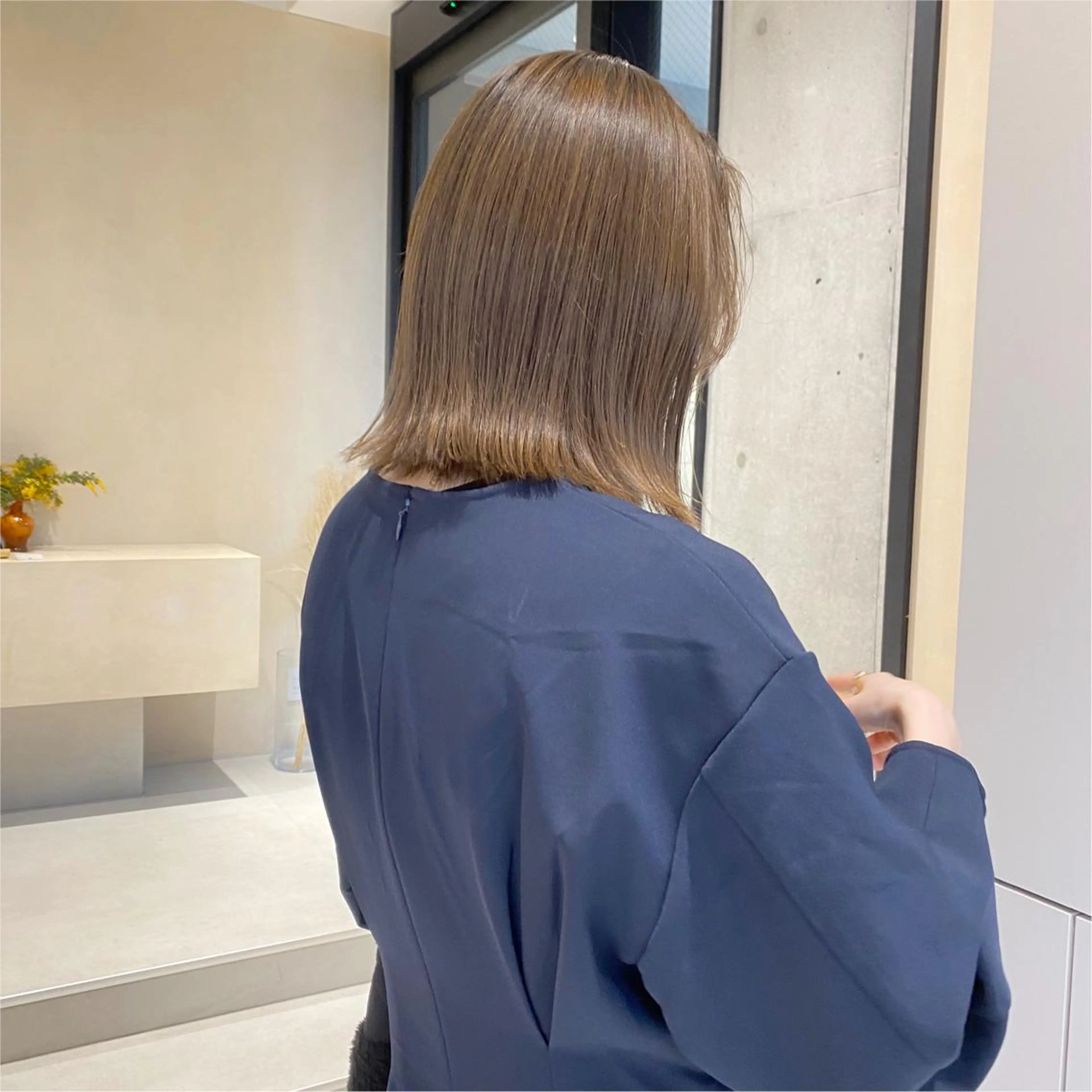 ミディアム カラー cie所属・ボブ/ミニボブ 透明感カラーkadoのヘアスタイル