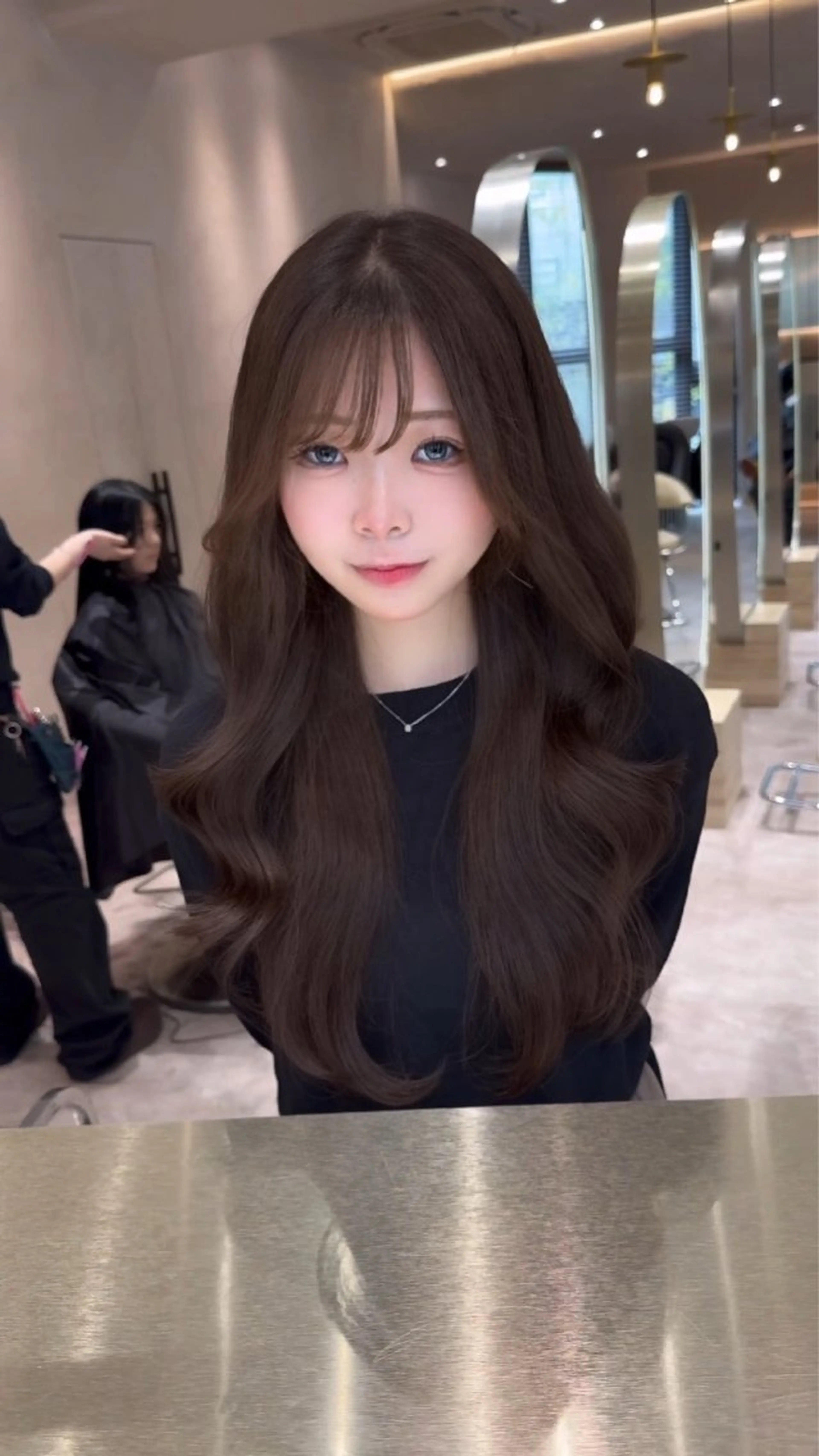 セミロング カット ヘアカラー トリートメント 1HAVANA所属・韓国ヘア/ベージュ カラー/髪質改善/涼のヘアスタイル