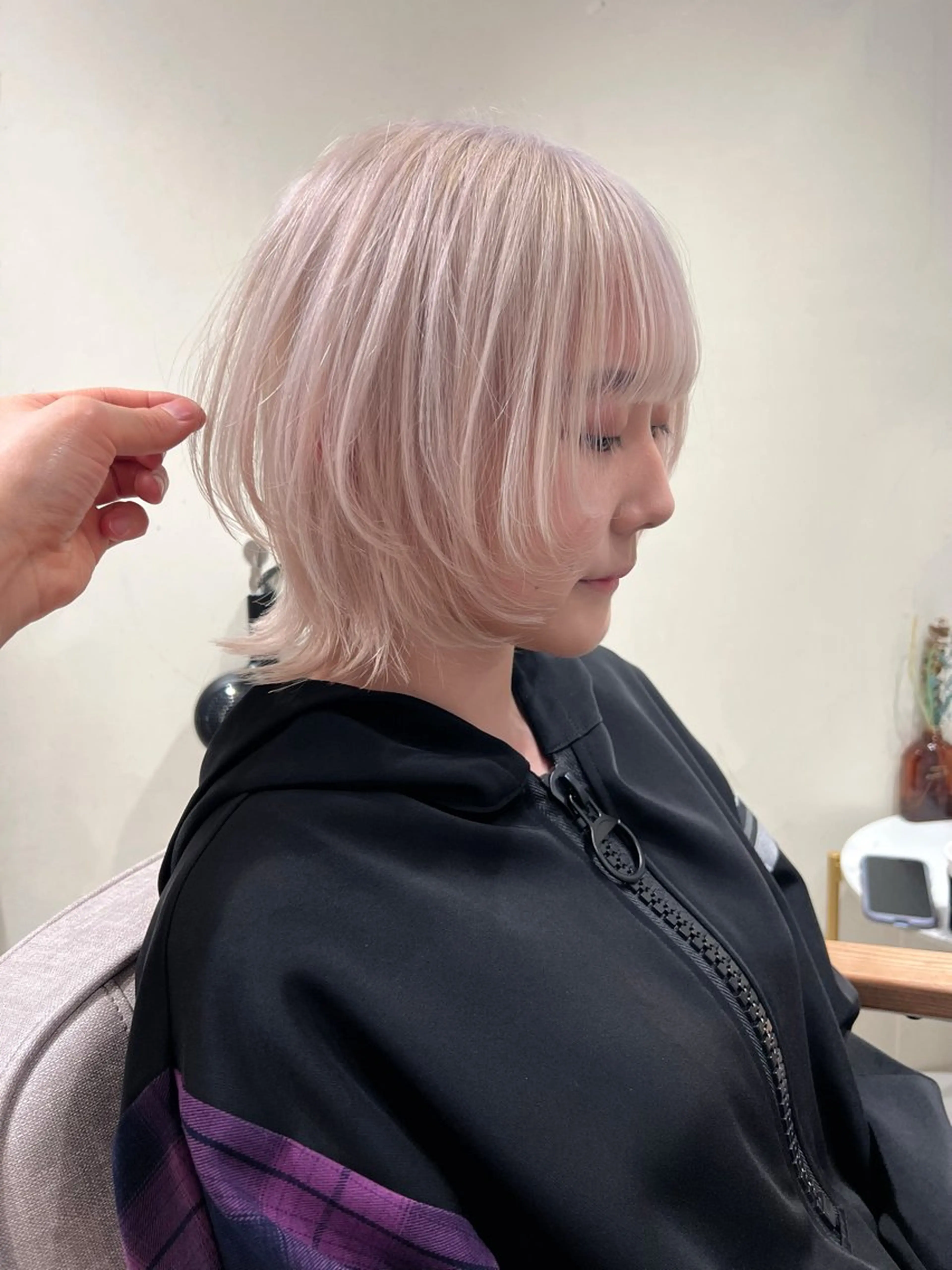 ショート カラー レイヤーカット/韓国 艶カラー🪄REN.のヘアスタイル