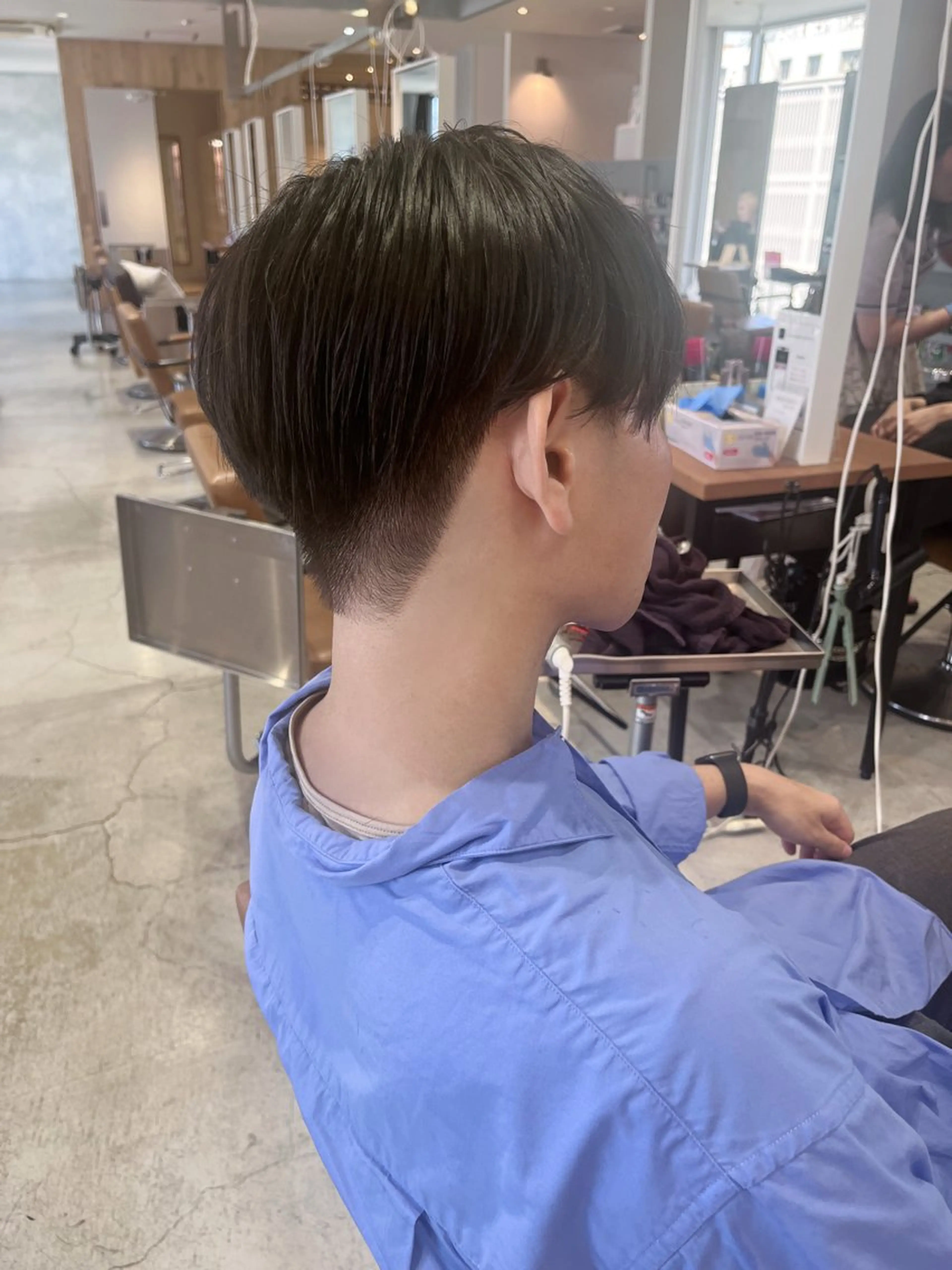 ショート カラー パーマ メンズ カット ヘアカラー パーマ 大阪韓国メンズ特化 LUNAのヘアスタイル