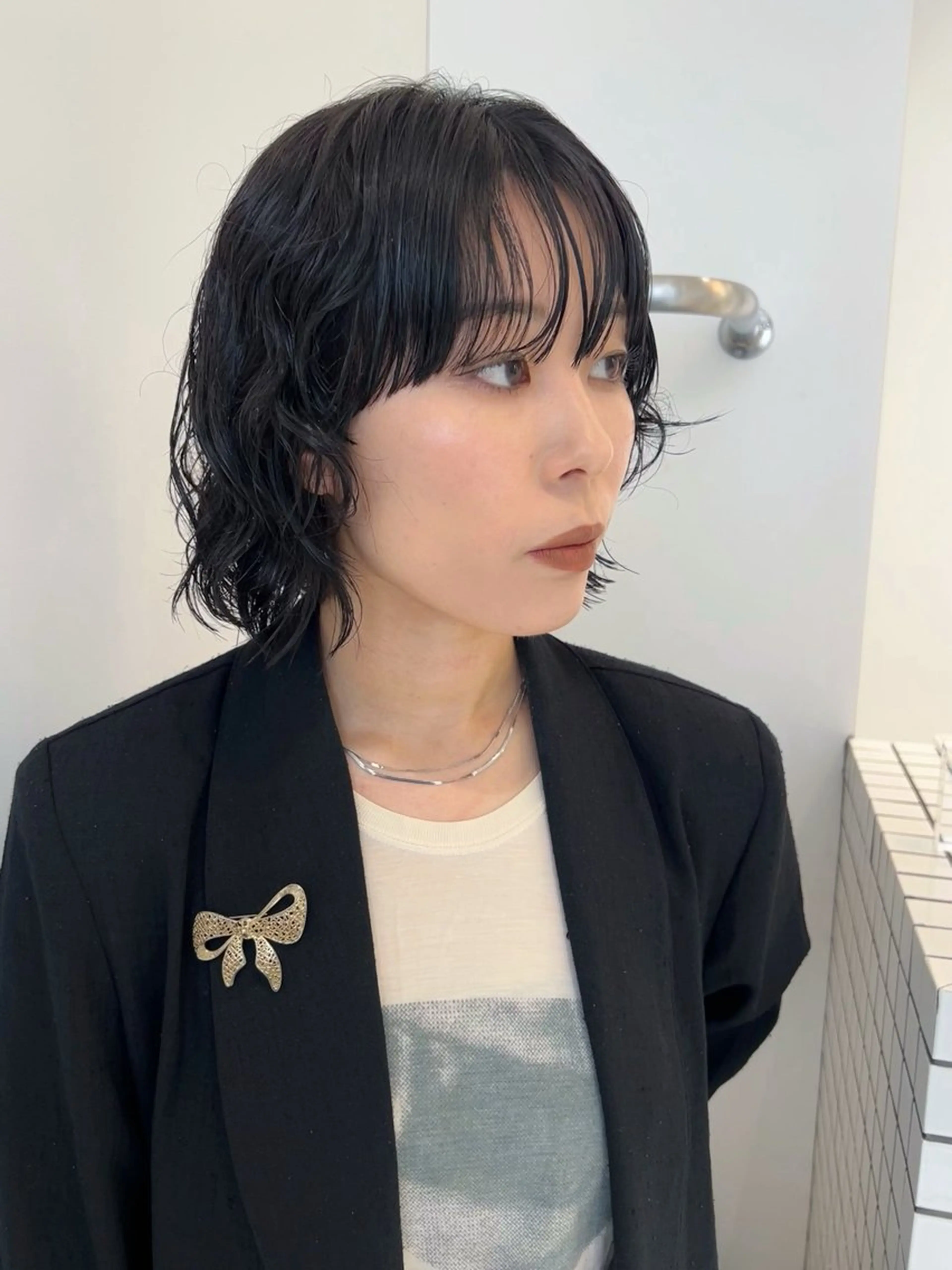 ショート パーマ カット パーマ 🌱ぱつっと/ボブ 🌱のヘアスタイル